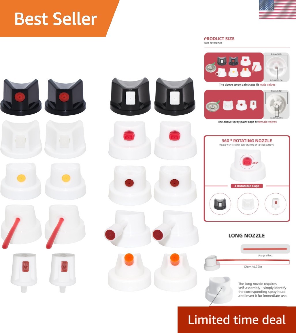 Versatile 20PCS Spray Nozzle Kit for Male & Female Cans – Ensure Flawless Finish