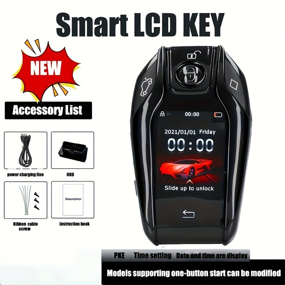 High Stability Brand New LED Touchscreen Car Key Case fits All Push-to-start Car