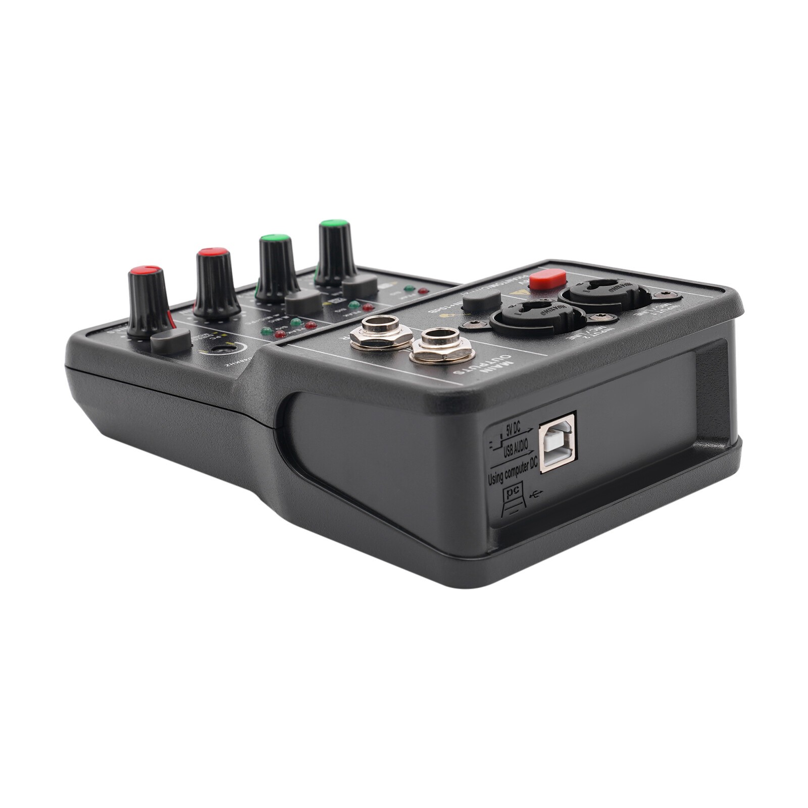 4-Channel DJ Mini Audio DJ Mixer Console Professional Controller Sound Mixer 48V