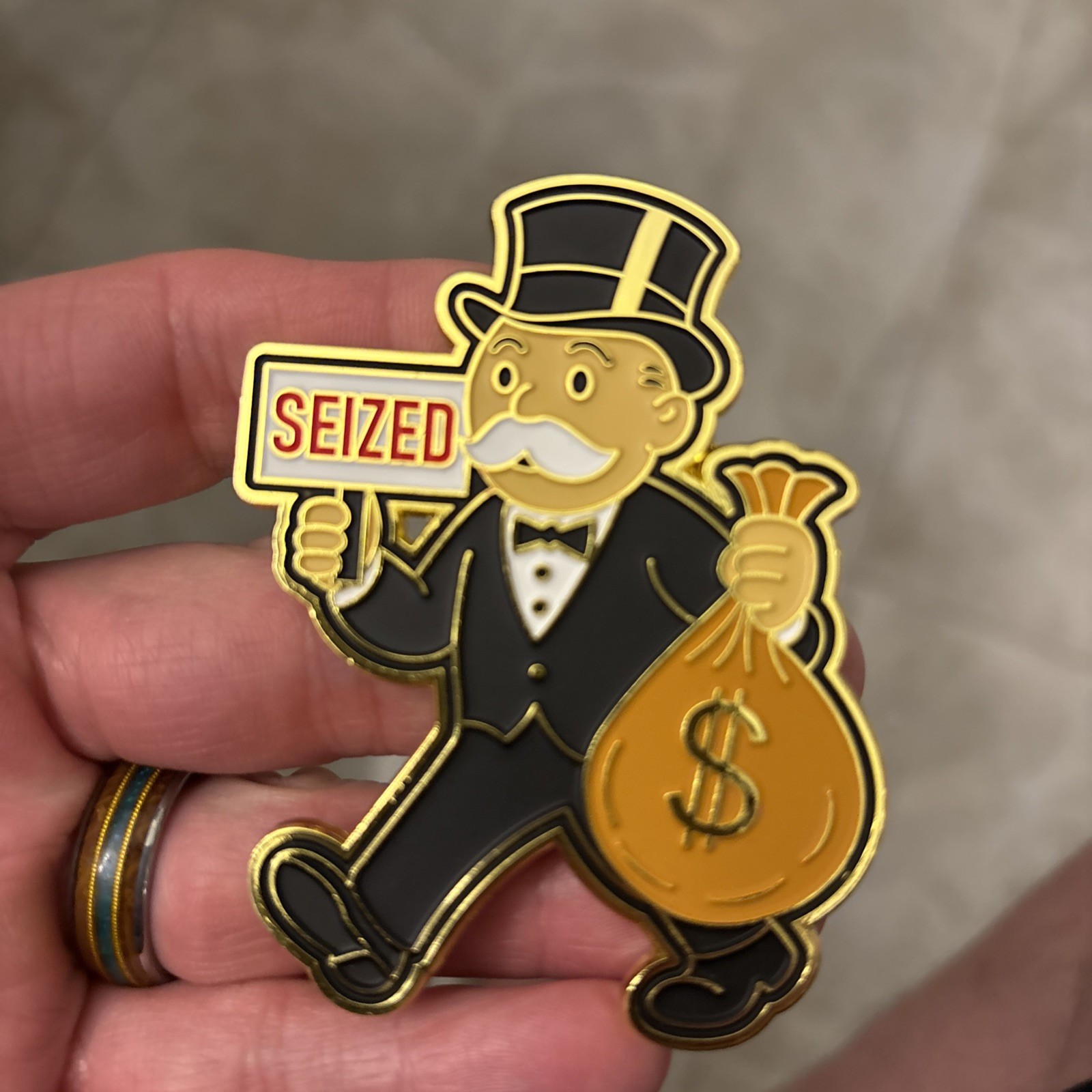 DEA Asset Forfeiture S-12- Monopoly Man Challenge Coin