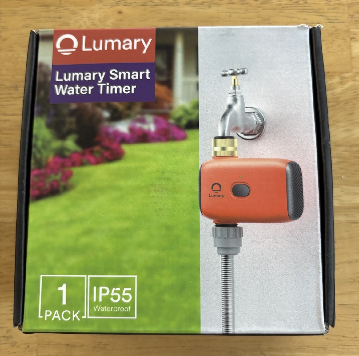 Lumary Smart Water Timer, IP55 Waterproof (1 Pack) New Opened Box