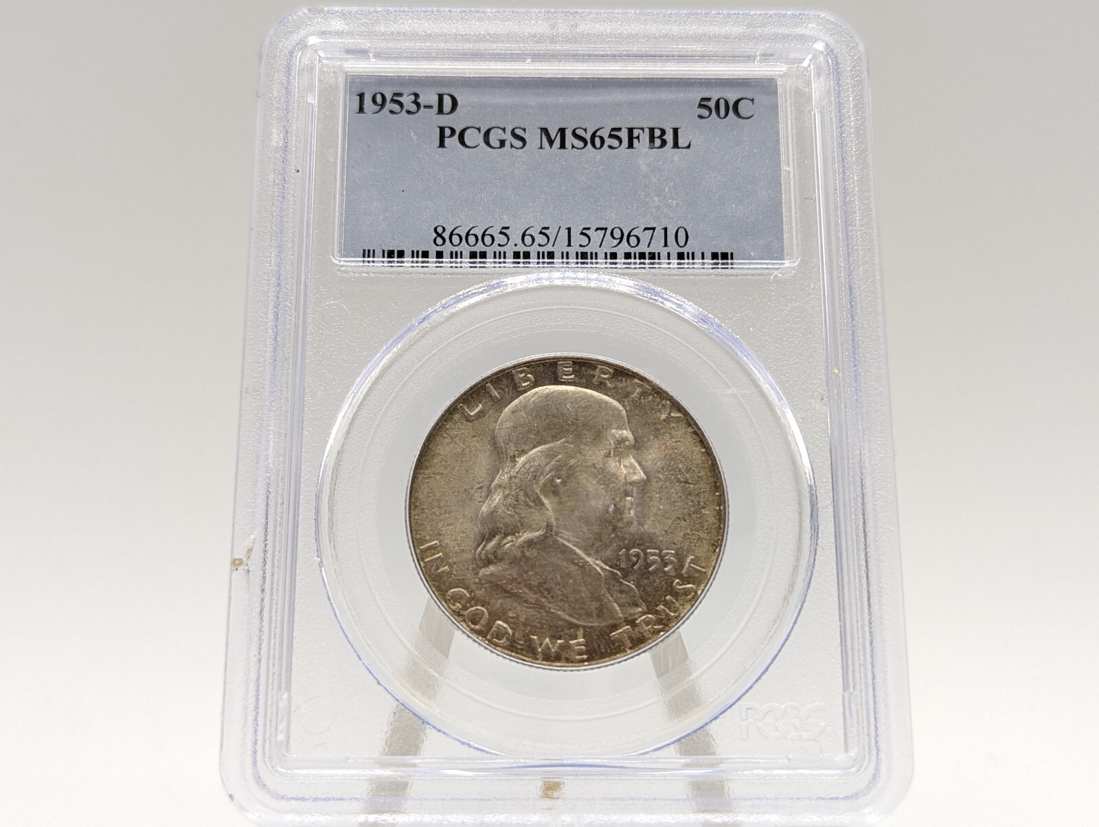 1953-D PCGS MS65 FBL Franklin Half Dollar **Toned** 796710