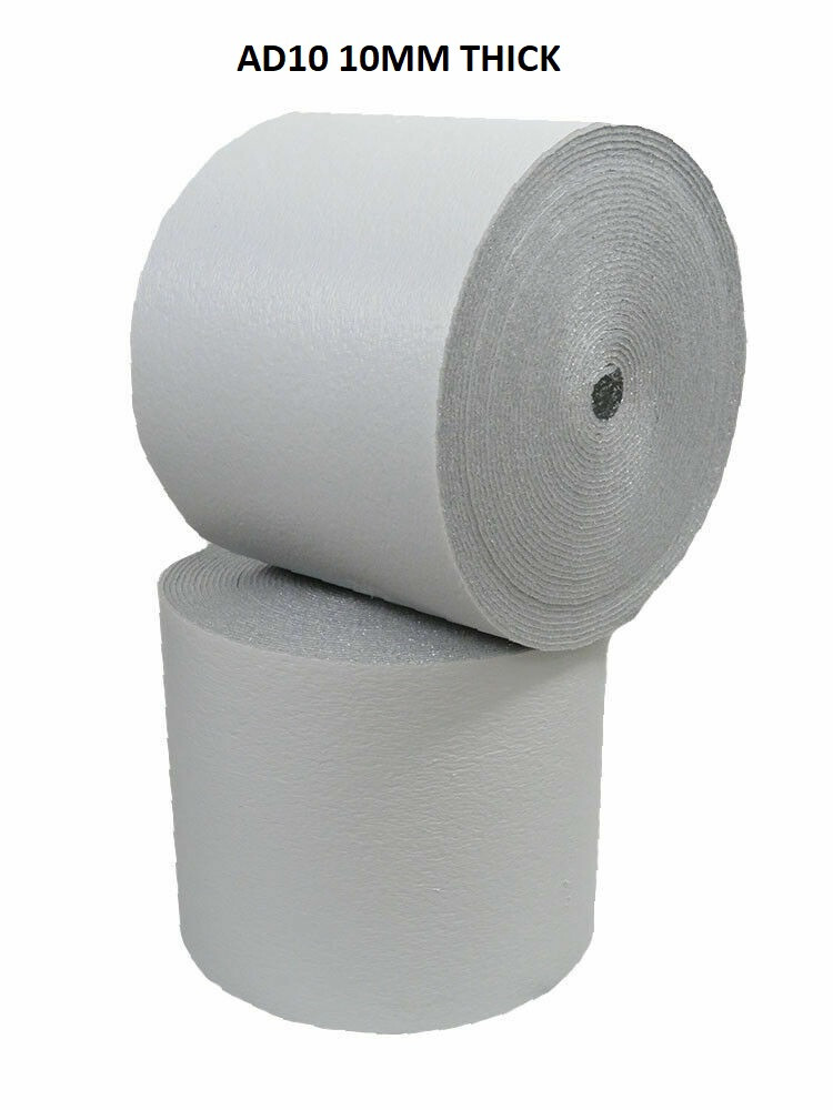 AD10 10MM Reflective WHITE FOAM CORE Insulation Roll Radiant Barrier 48X50 R12