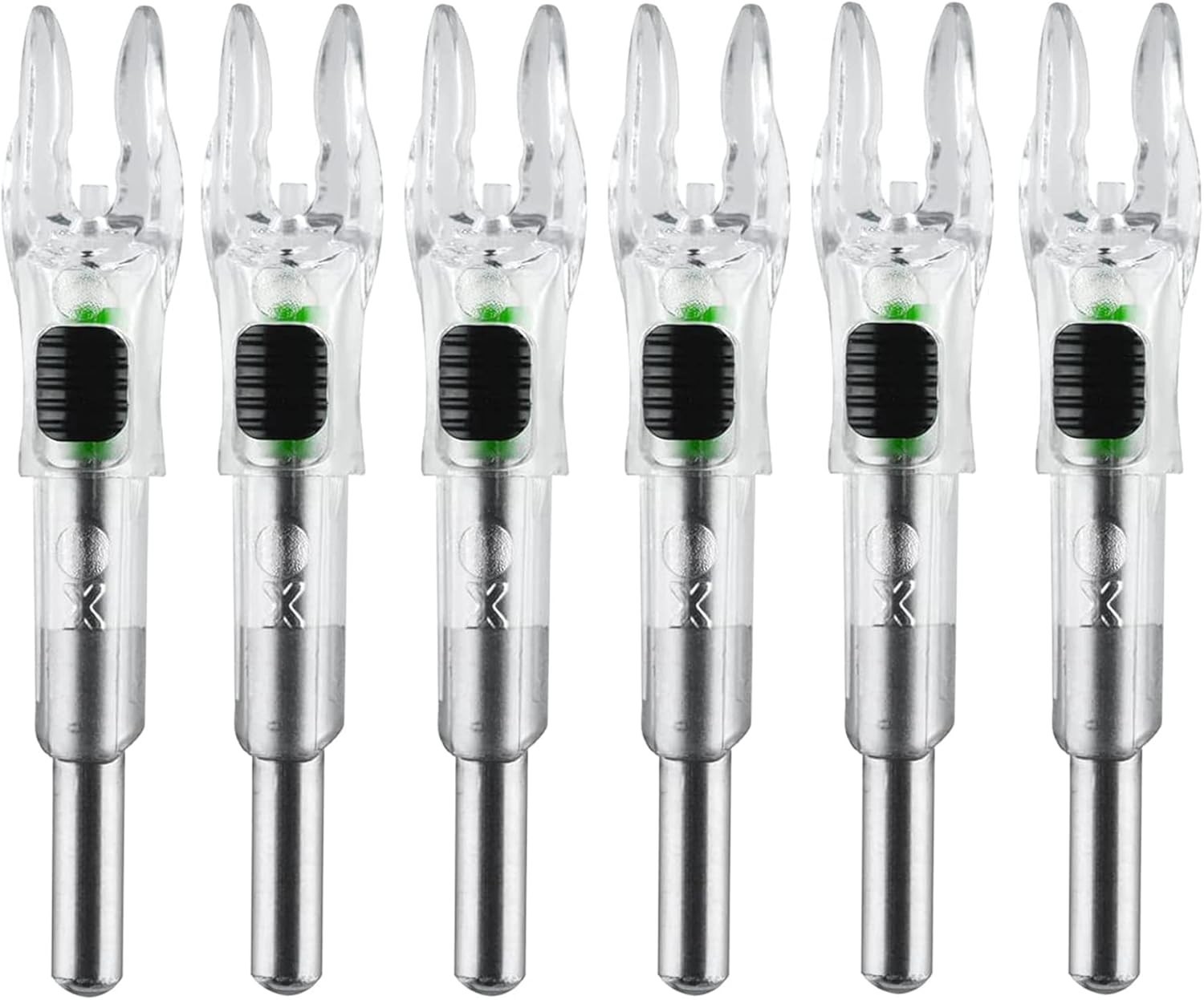 6PCS Versatile LED Arrow Nocks with Easy Switch - Compatible with Multiple Sizes