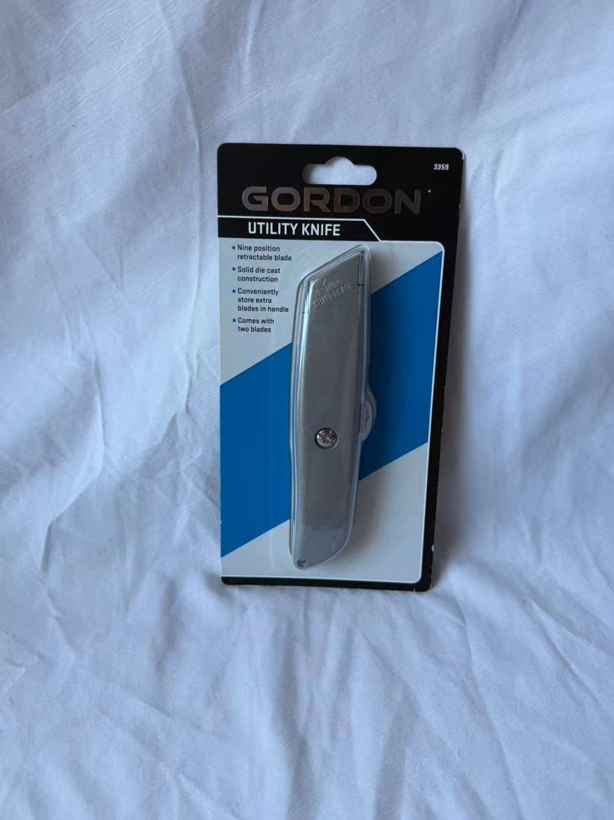 GORDON Utility Knife Retractable 9 Position Die Cast Handle New