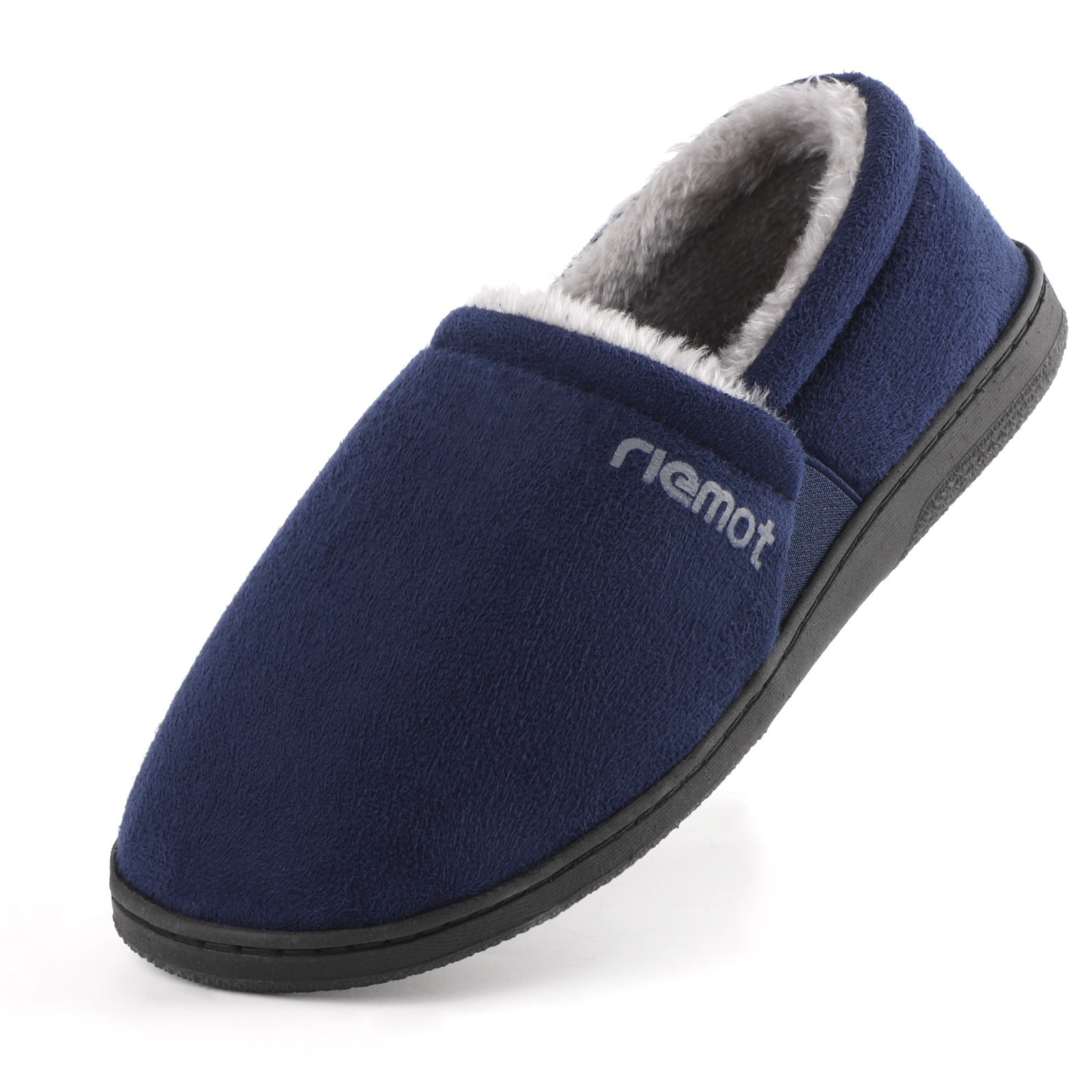 Mens Moccasin Slippers Warm Slip on Microsuede Slippers Indoor Outdoor US 9-14