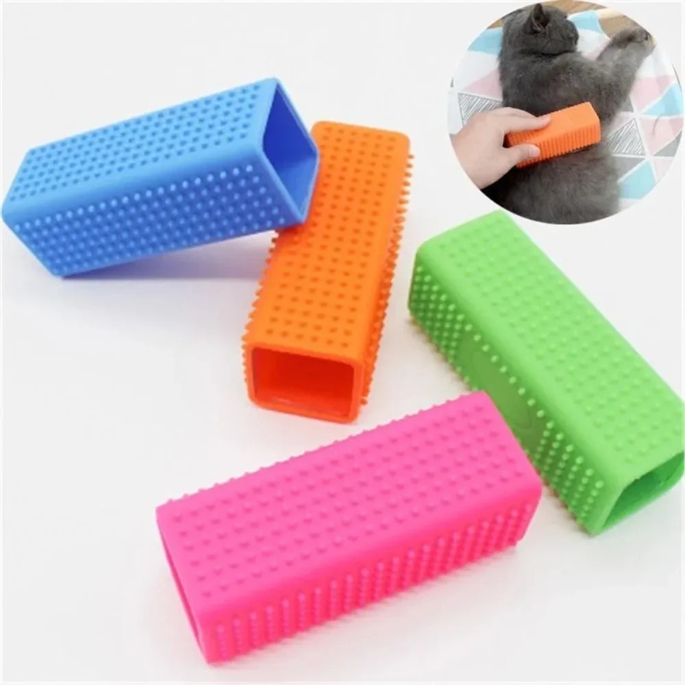 Silicone Pet Hair Remover Brush Dog Cat Cleaner for Sofa Carpet Clothes-New