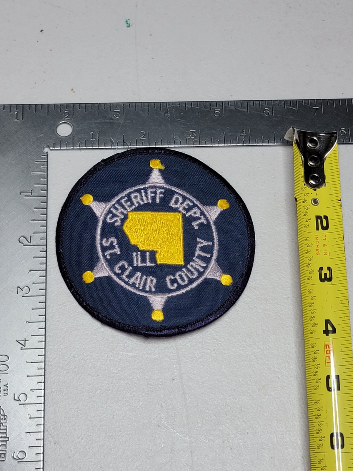 J bag 1 Police patch patches St. Clair county sheriff department used Illinois