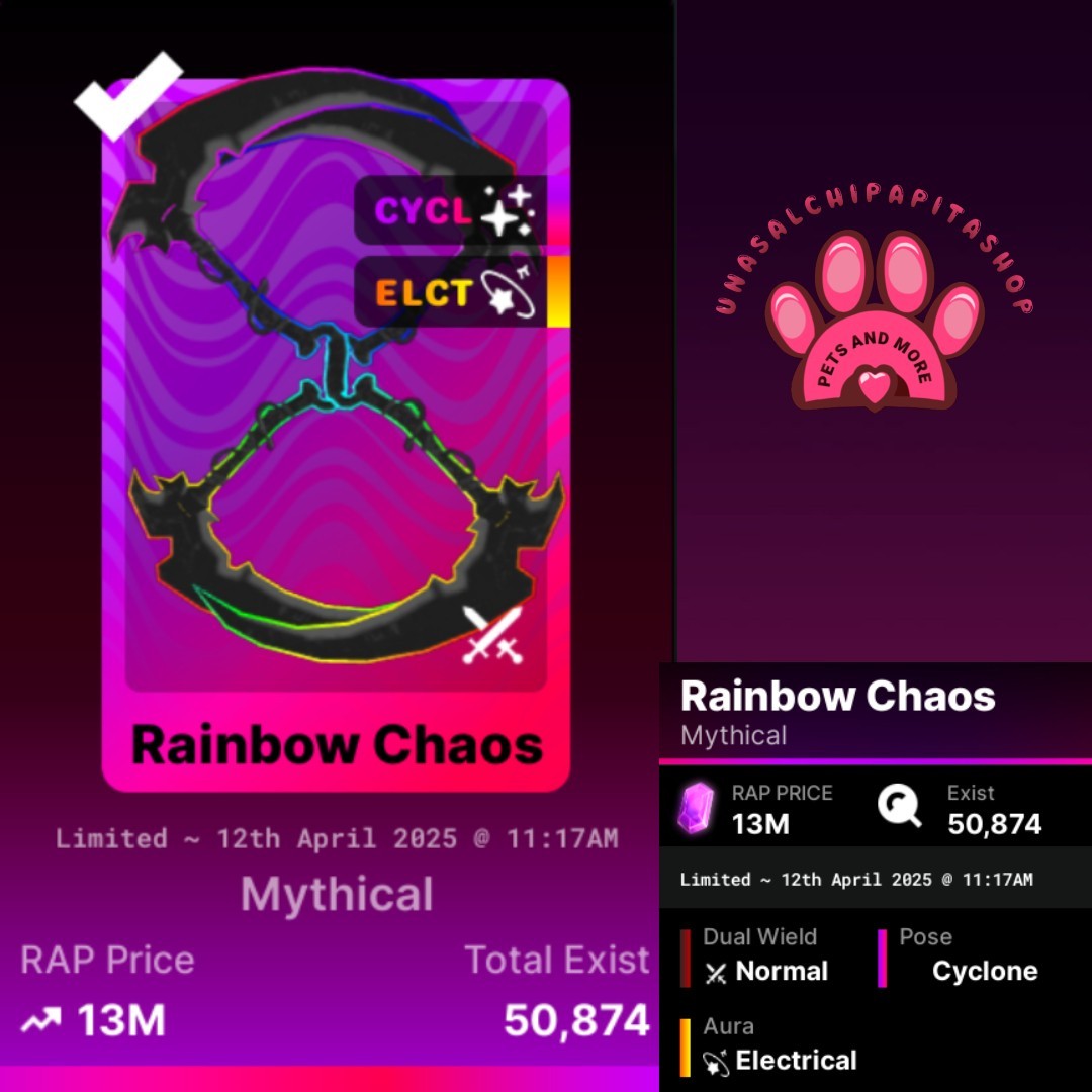 🍀Death / Ball D/B Rainbow Chaos,Tri Heat Scythe- Aura, Dual-FAST DELIVERY🍀