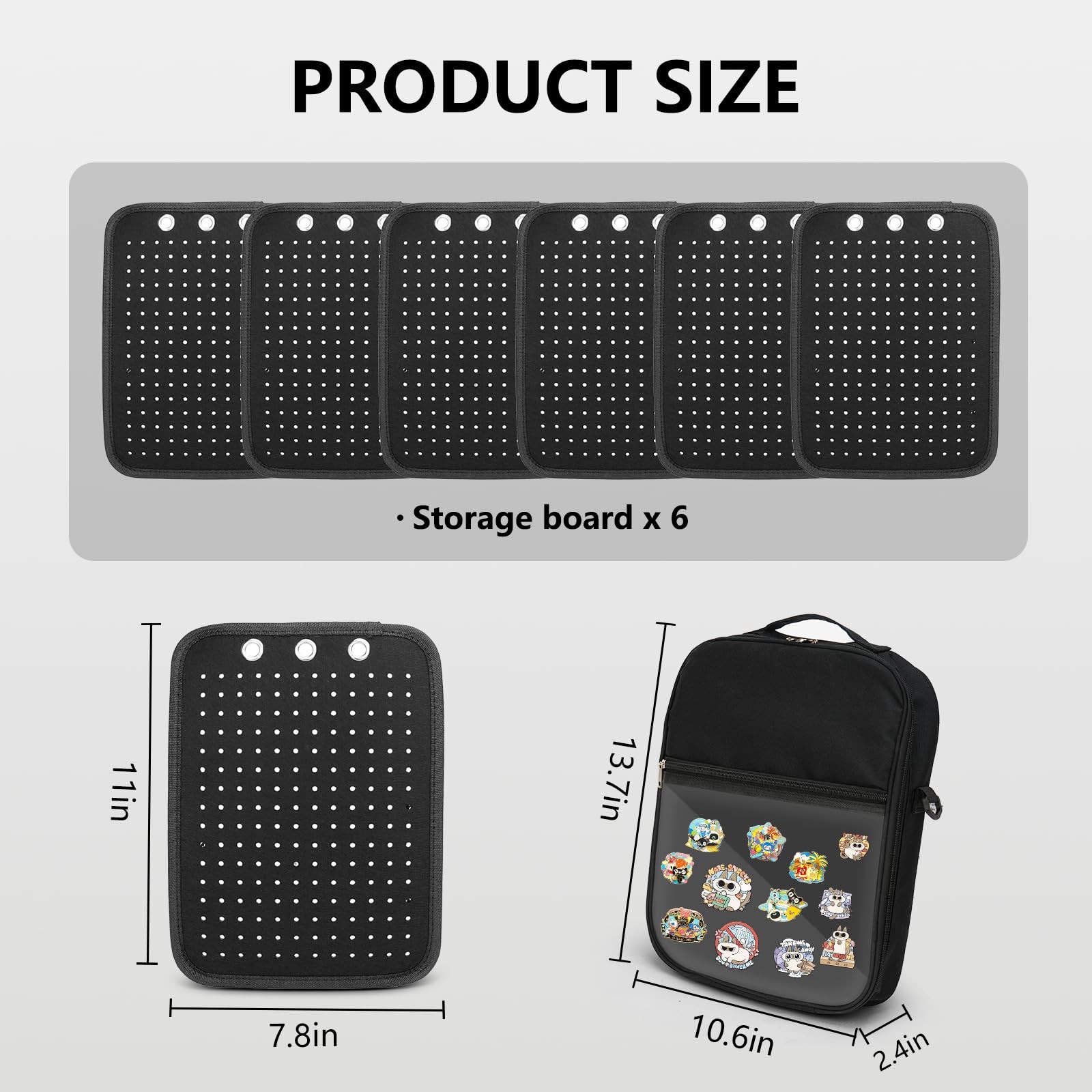 Anycosy Enamel Pin Bag Pins Storage Organizer 6 Page Collectible Pin Board P