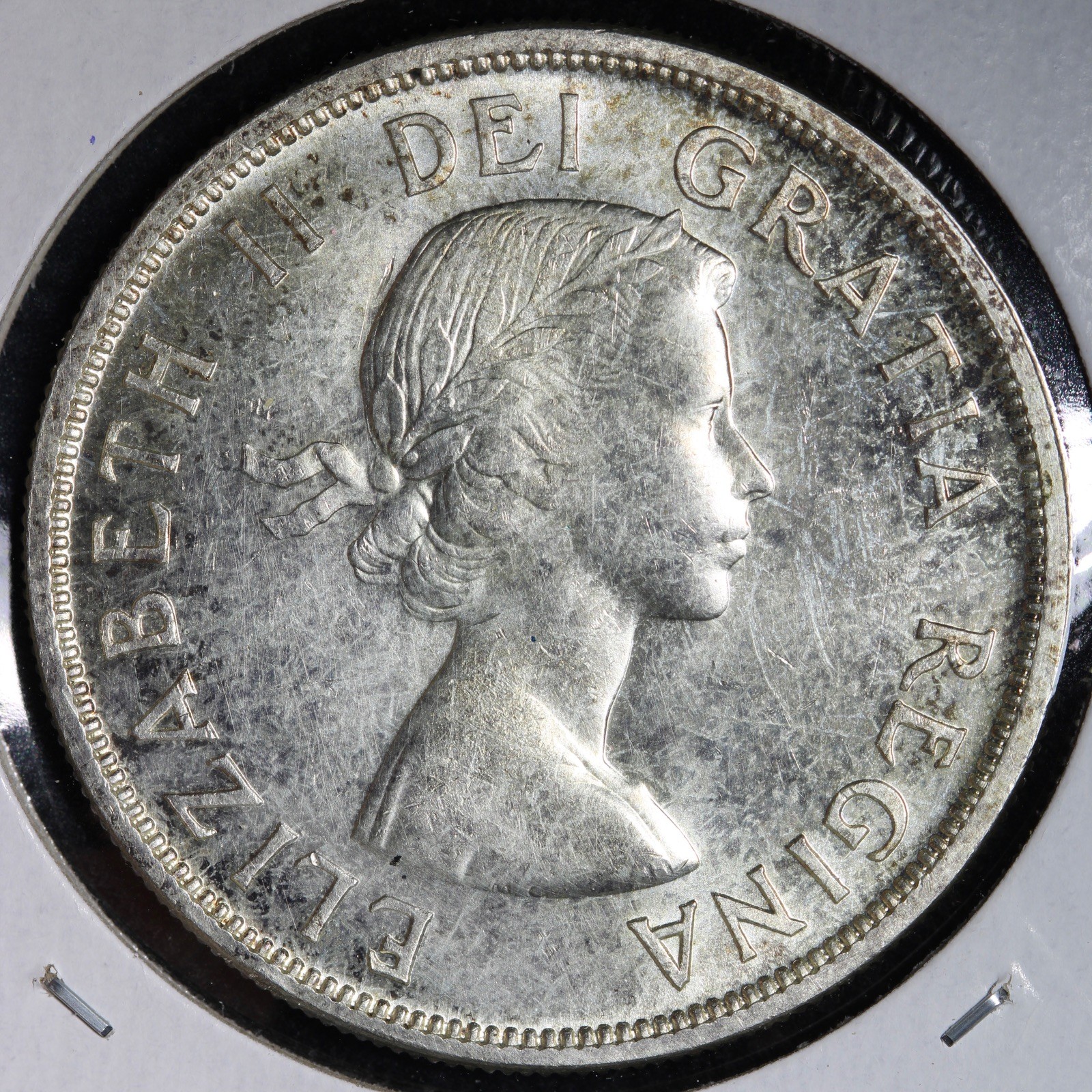 1957 Canada SILVER One Dollar E394 USJHP