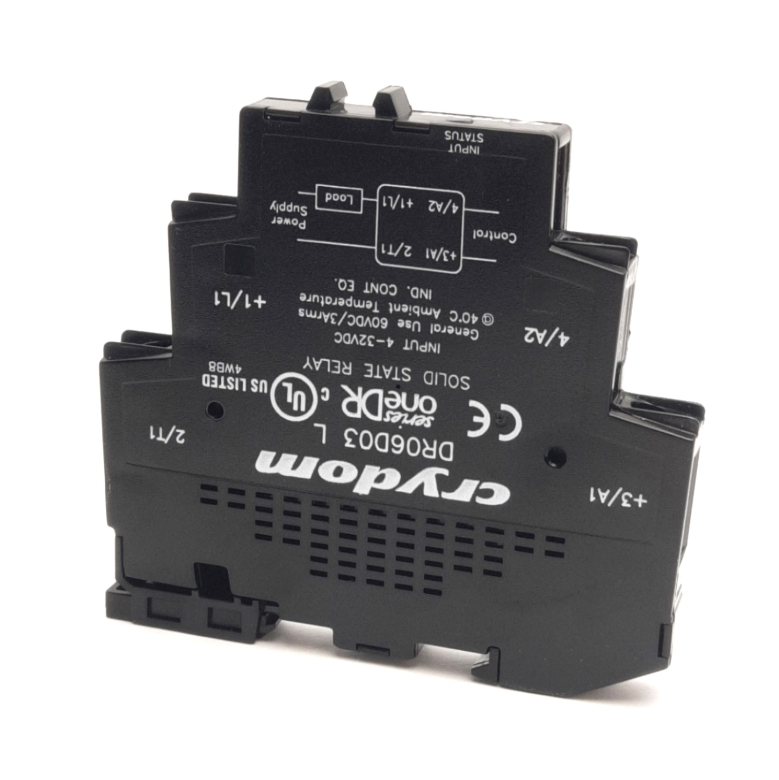 Crydom DR06D03 Solid State Relay, SPST-NO, 1-60V DC 3A Load, 4-32VDC Coil