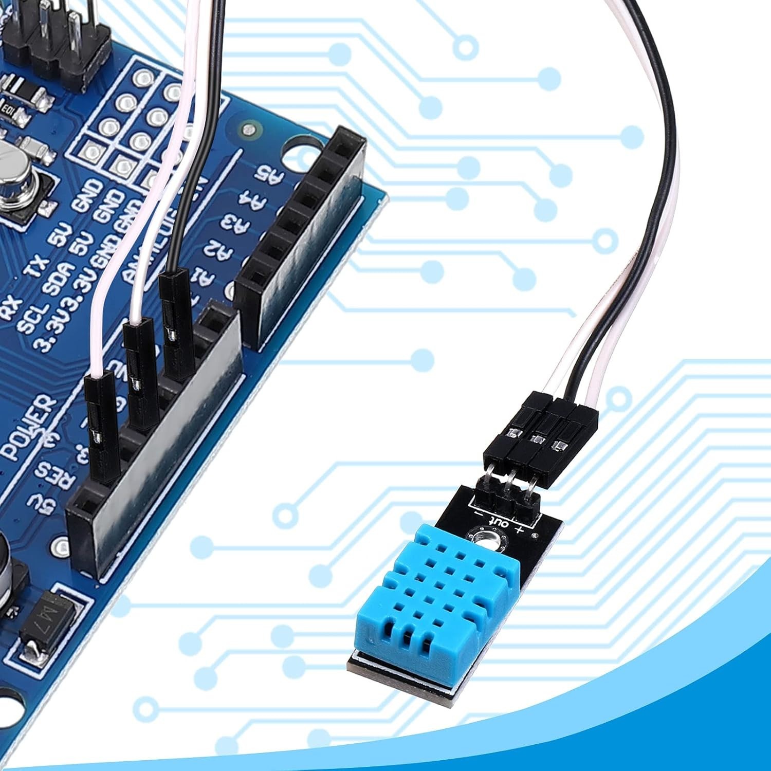 10-Pack DHT11 Temperature & Humidity Sensors - Easy Integration for Projects