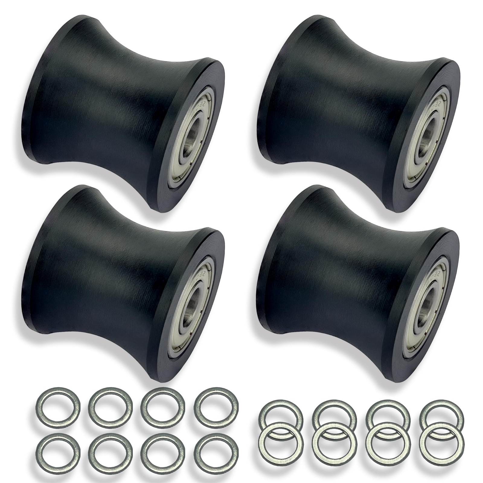 4 PCS Upgraded Machined Wheels Rollers Compatible Bayou Fitness Total Trainer