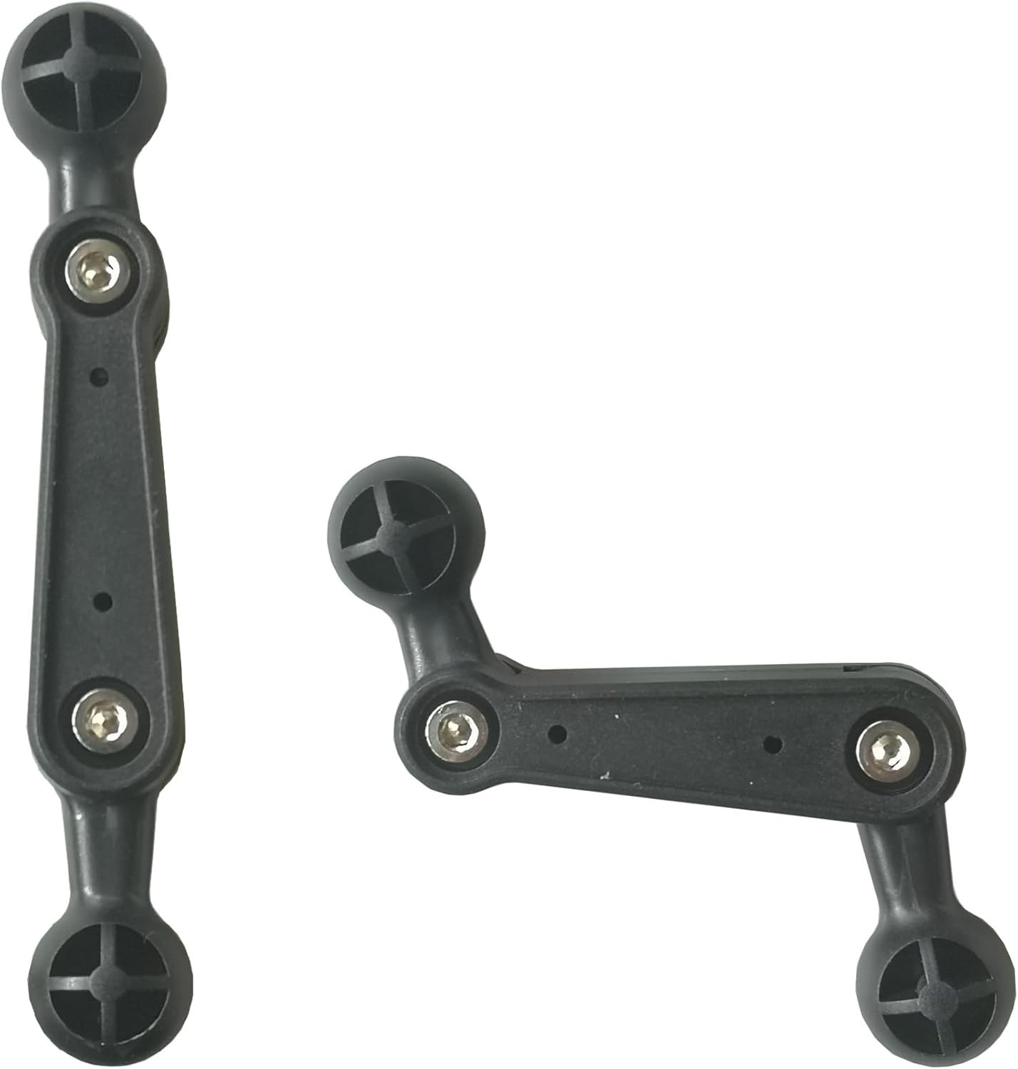 2 Pack 17mm Double Sided Ball Mount Arm 4'' Extension Rod Joint Black