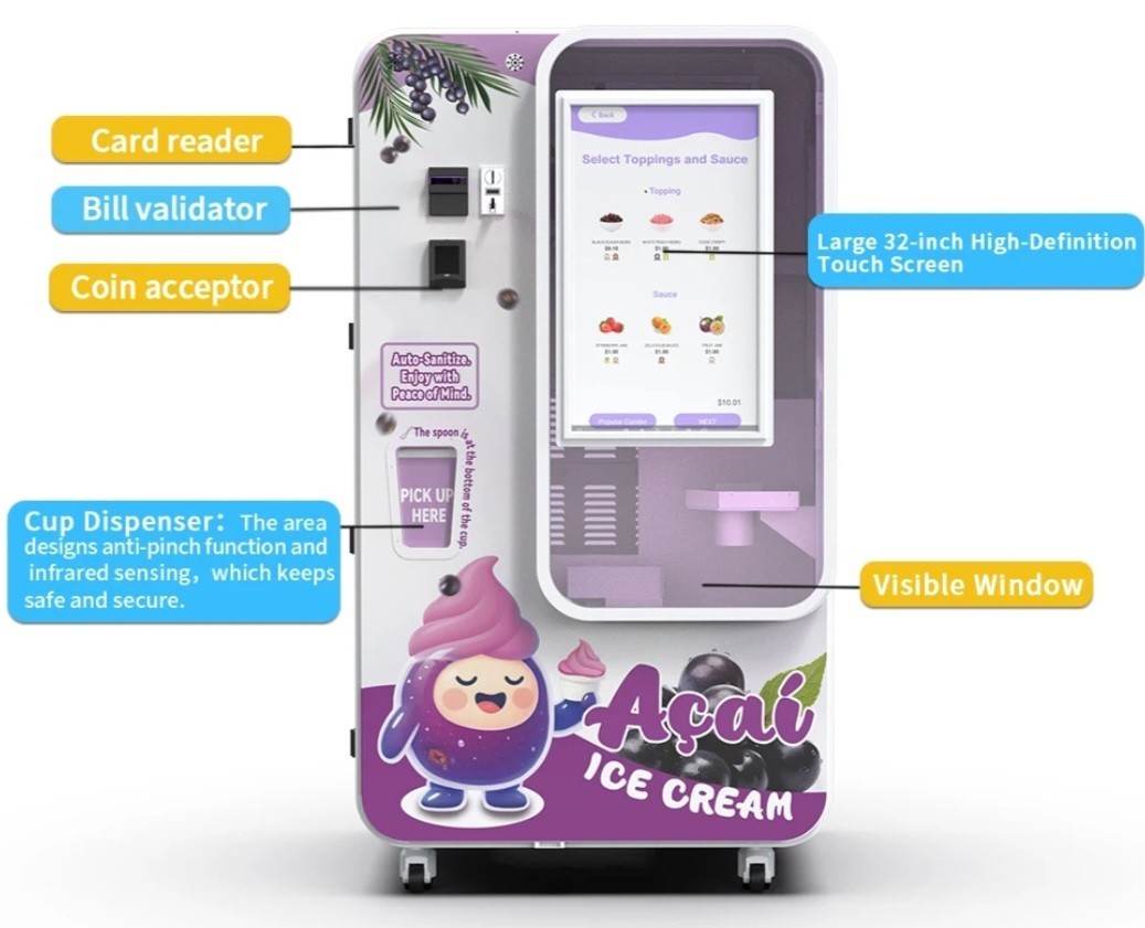 Commercial, Automatic Vending , Soft Ice Cream Machine