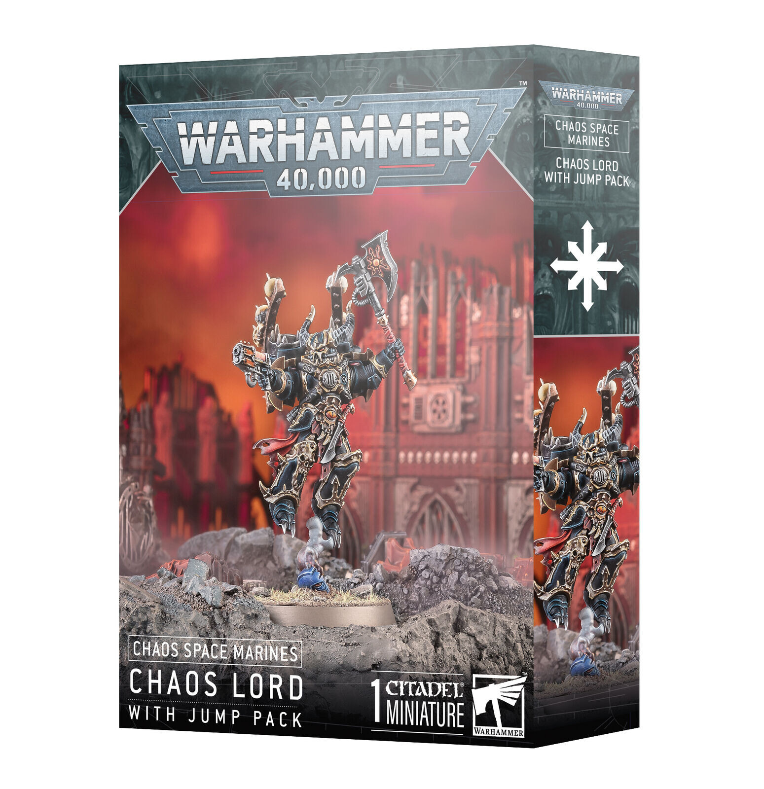 Chaos Space Marines Chaos Lord with Jump Pack - Warhammer 40k - New! 43-101