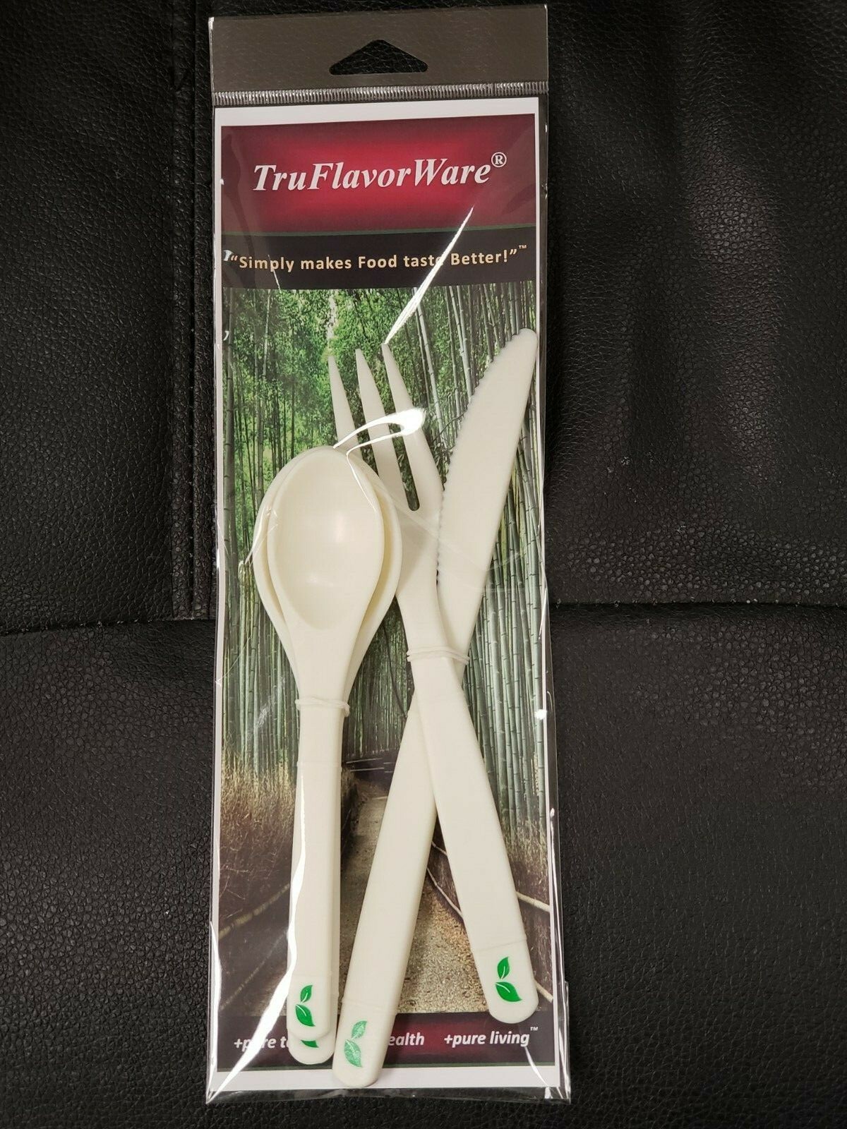 TruFlavorWare® Non-metallic, "taste-free," reusable 4-pc Flatware set