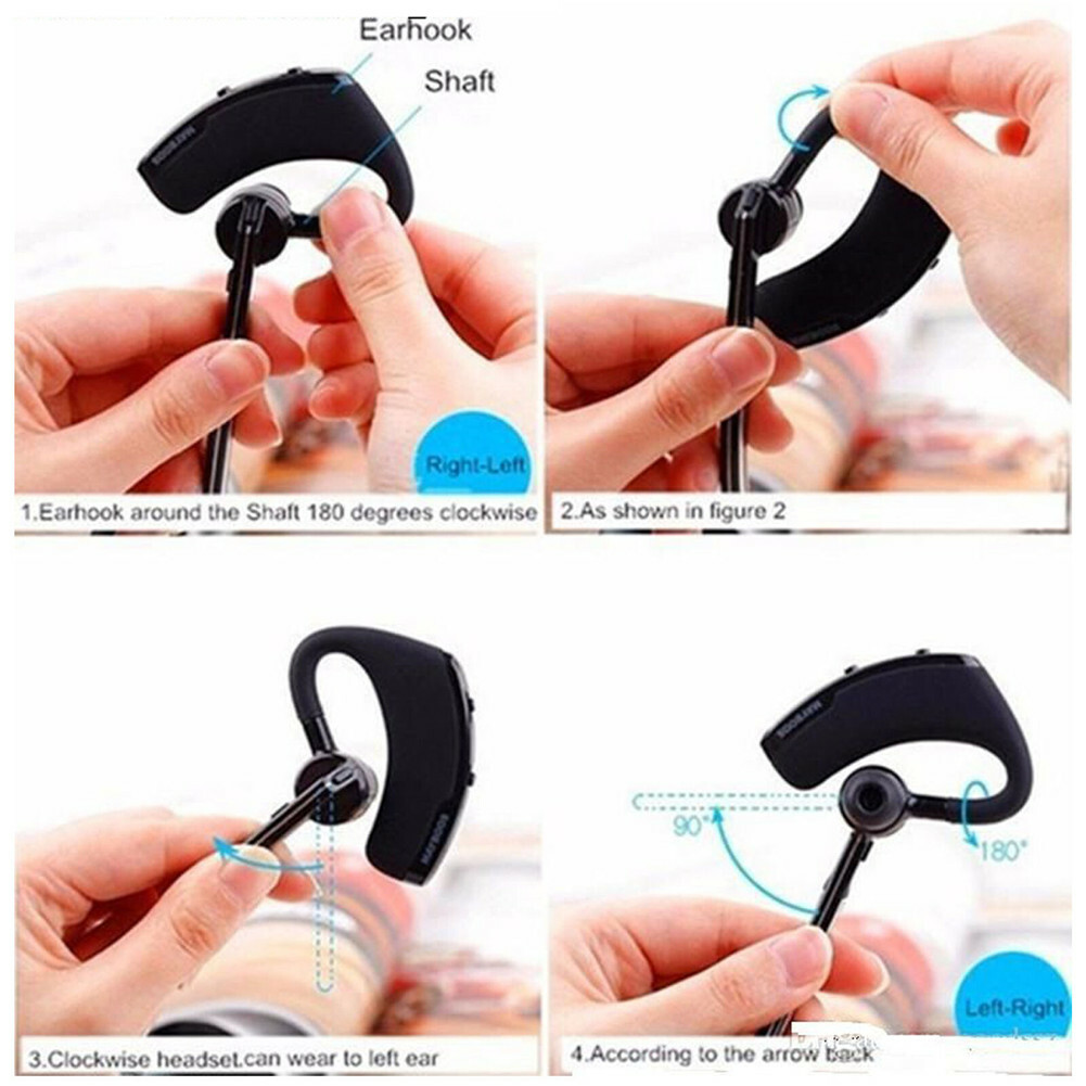 Noise Canceling Bluetooth Earphone Wireless Headset Trucker Earpiece for Calling