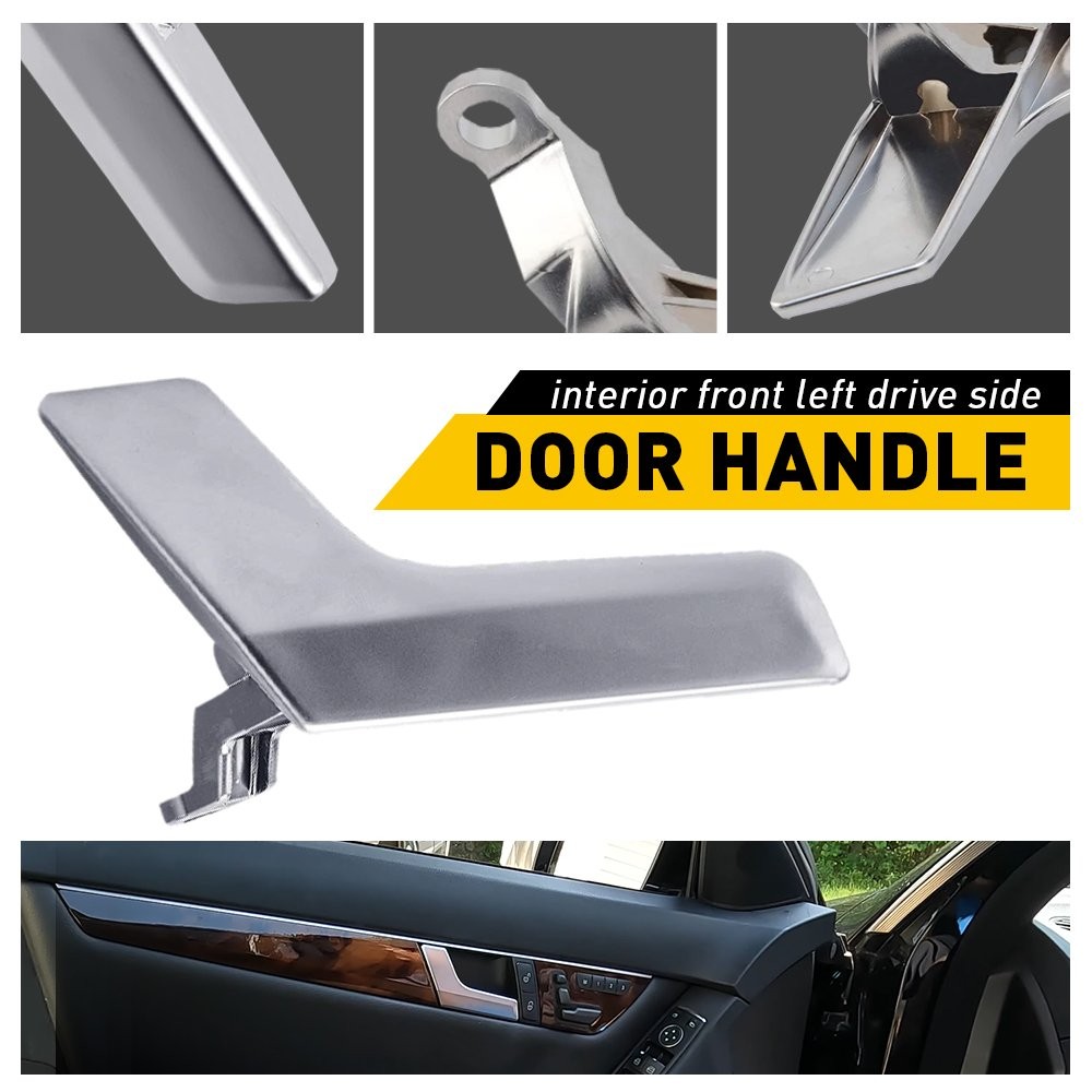 Interior Left For Mercedes C-Class 2008-2014 W204 Inner Door Handle Matte Silver