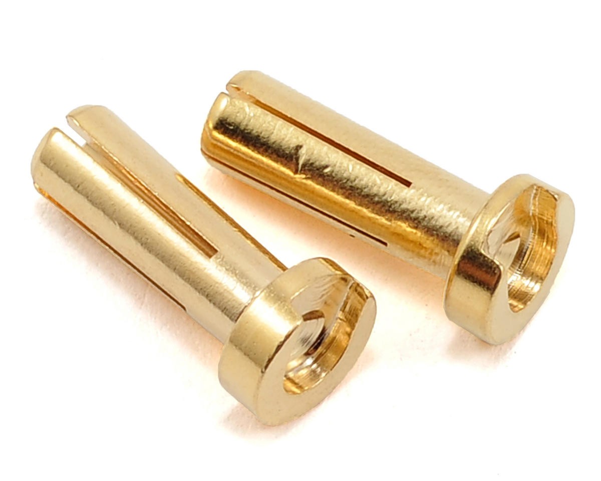 TQ Wire 4mm Low Profile Male Bullet Connectors (Gold) (14mm) (2) [TQW2502]