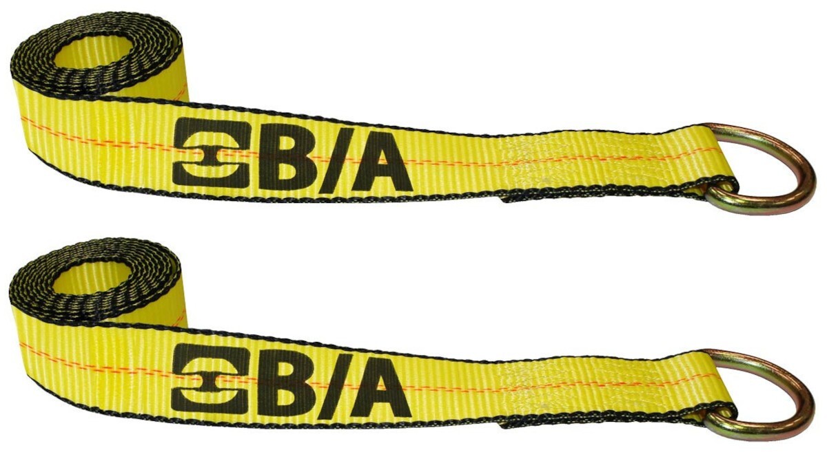 B/A Products 2" wide D-Ring Tow Truck Wheel Lift Strap. TWO PACK.