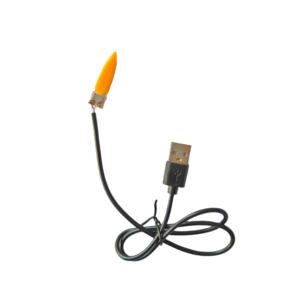 USB 5V LED flame lamp set three simulated candles flicker decorative light kit