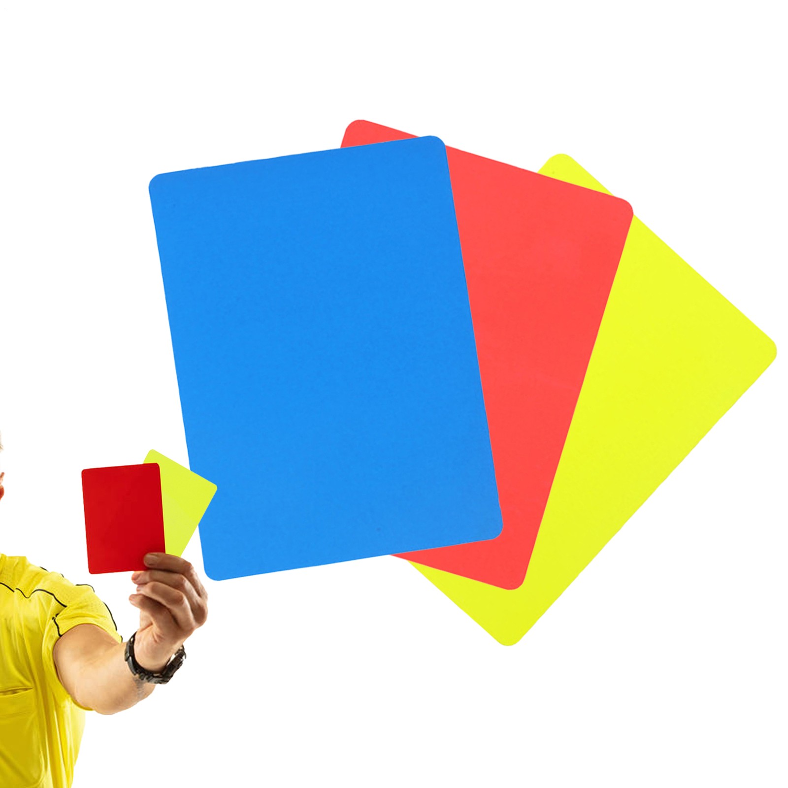 Soccer Referee Cards Red Yellow Blue Cards for Soccer Volleyball Baseball