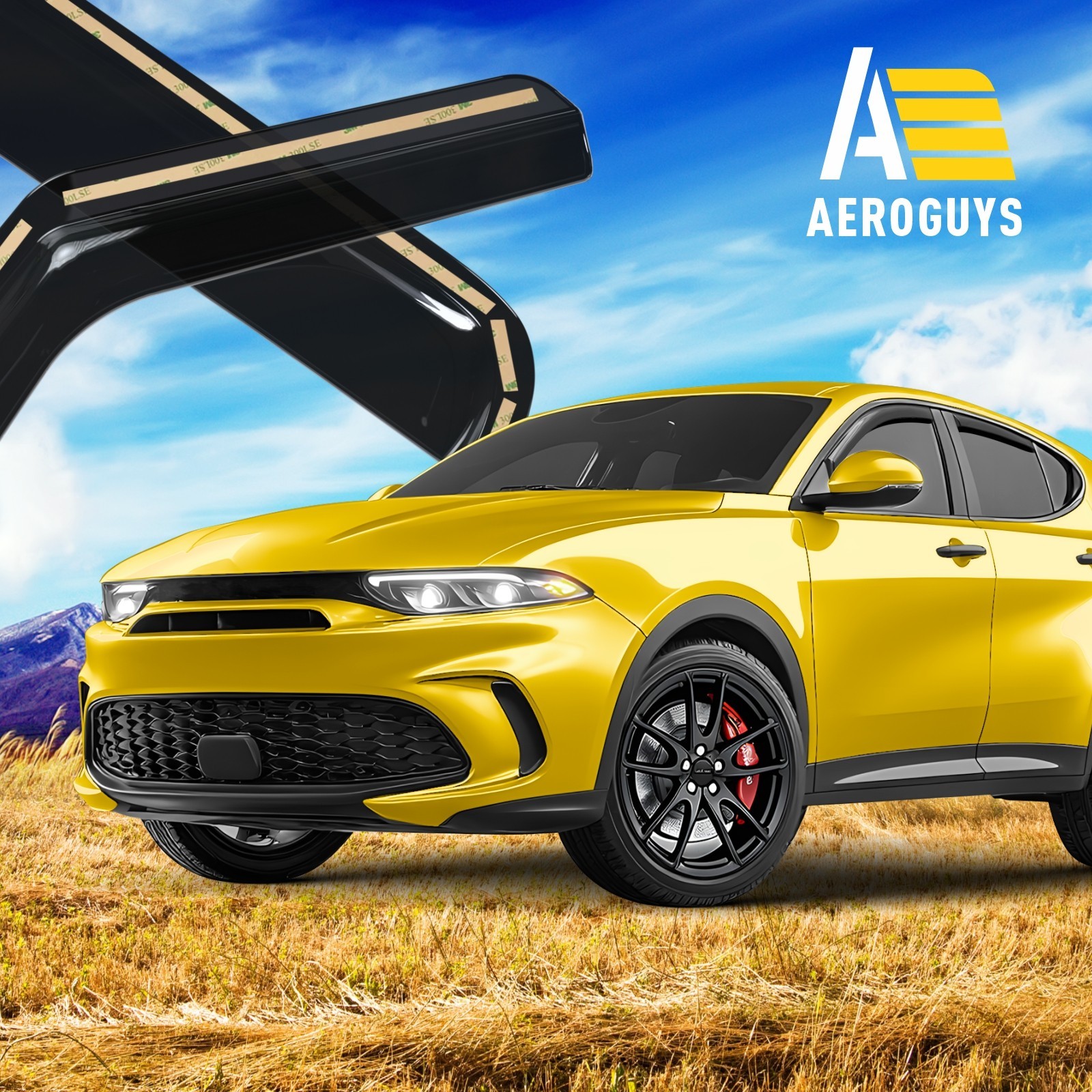 Side Window Deflectors Rain Guards for 2023-2026 Dodge Hornet