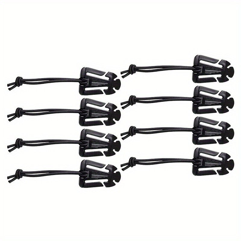 Tactical Backpack Bungee Clips 8pcs Set Durable Triangle Buckle