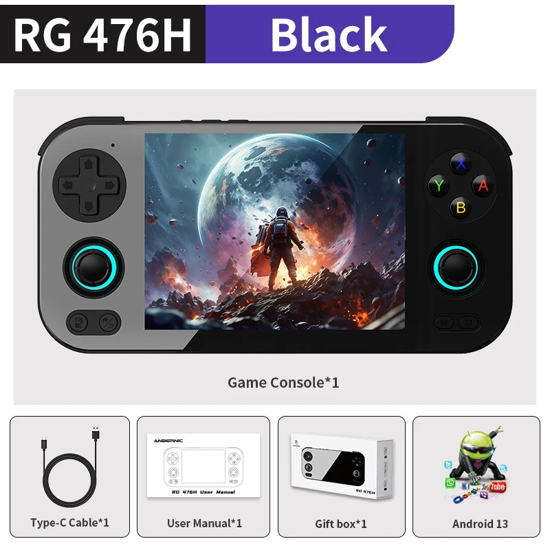 Retro Handheld Games Console 4'' LTPS Multi-touch Full Screen Android Bluetooth