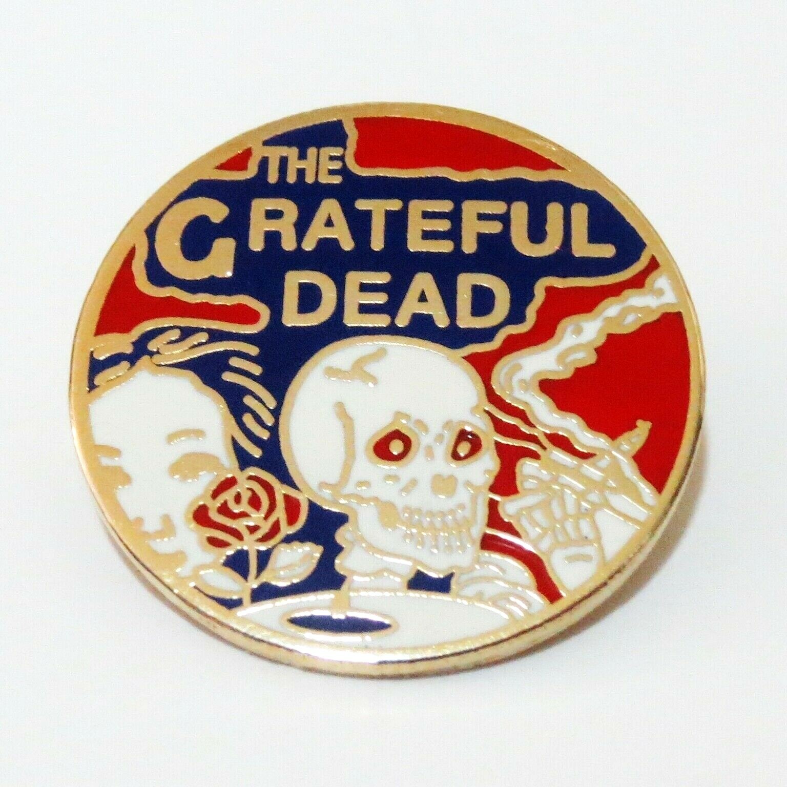 Grateful Dead Pin Vintage Skeletons From The Closet Pinback JVH Art 1970's Badge