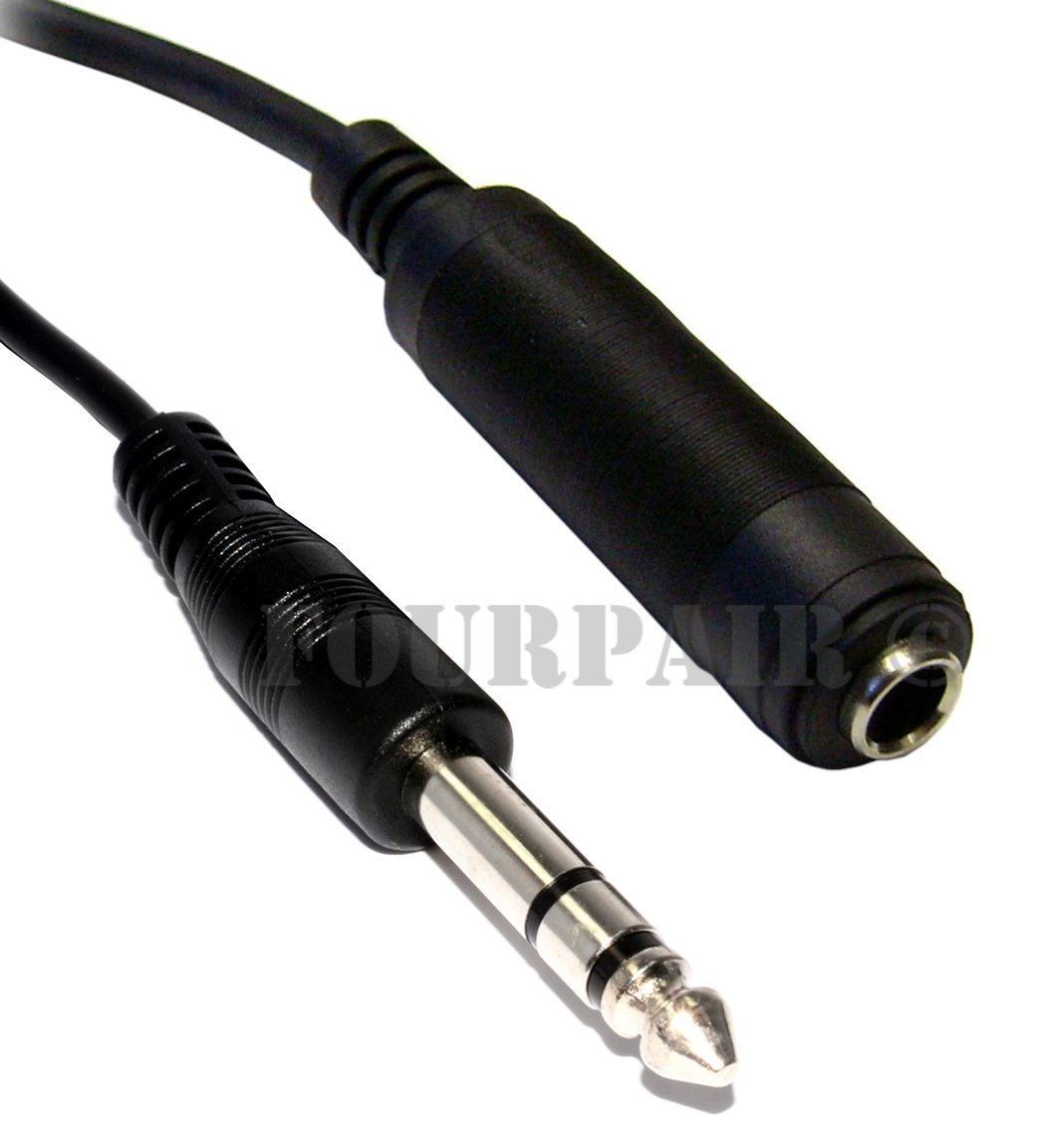 15ft 1/4" 6.35mm Stereo Male to Female Extension Audio Amp Guitar TRS Cable Cord