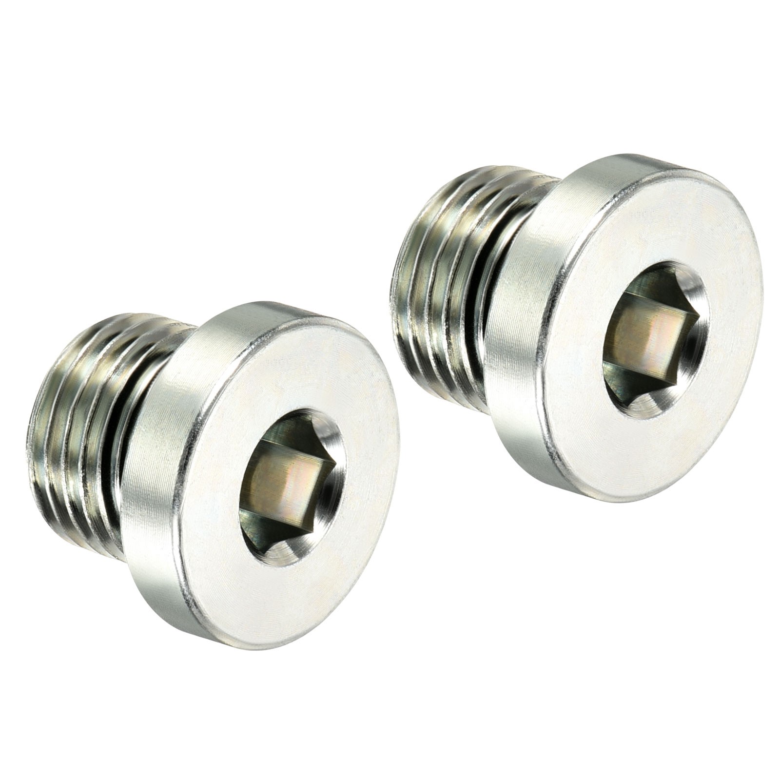 2 Pack M16*1.5 Hex Head Pipe Fitting Plug Male Thread 45# Steel Plug