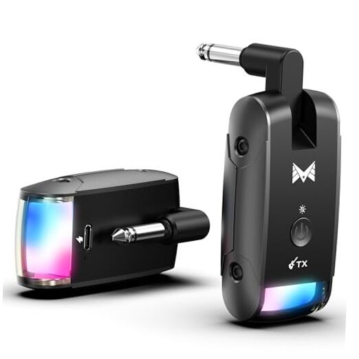 2026 RGB Lighting Wireless Guitar System - 230-Ft Black - Upgraded Version