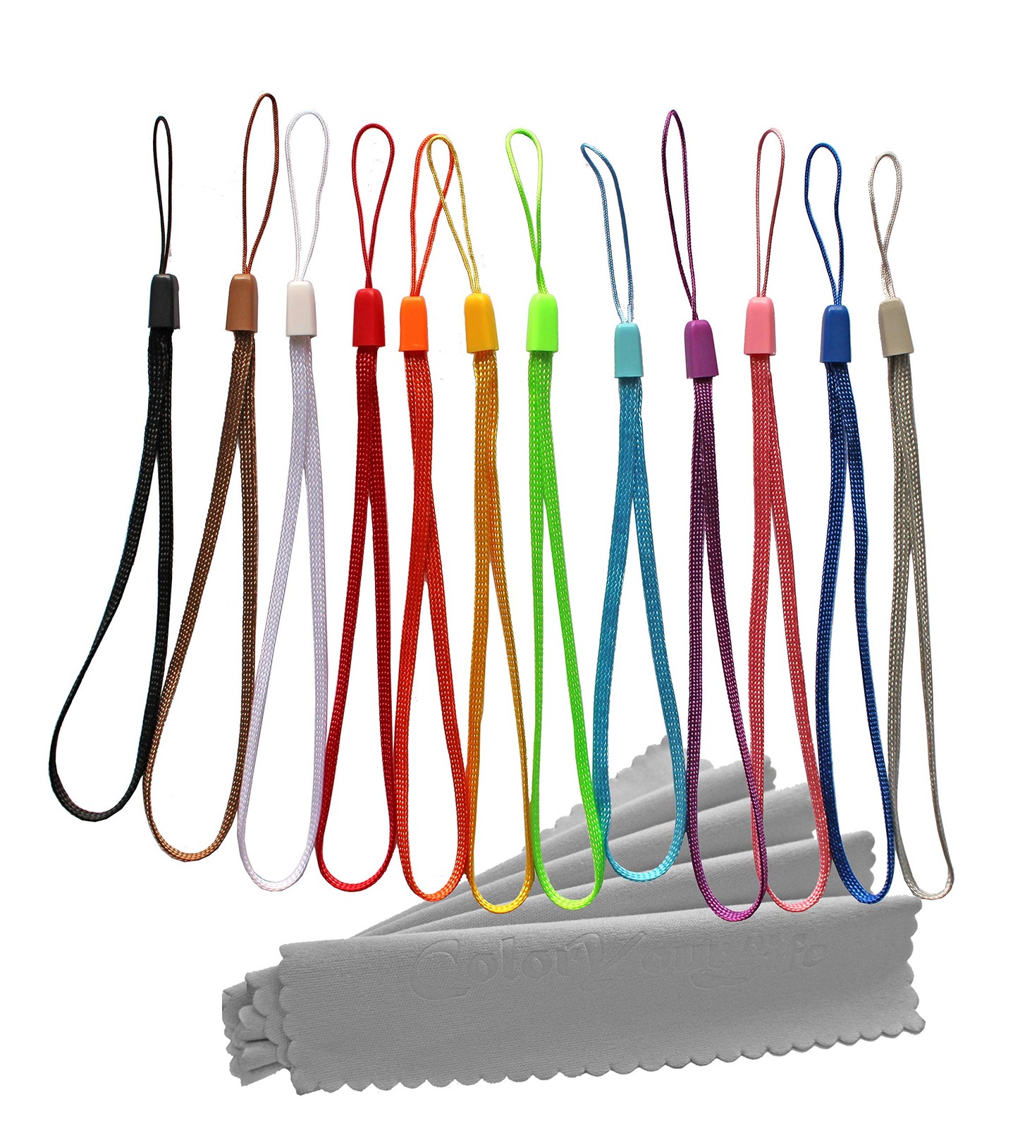 2 Dozen Wrist Straps Lanyards for USB 7 inches, Multi-color (7 Inch 24 Pcs)
