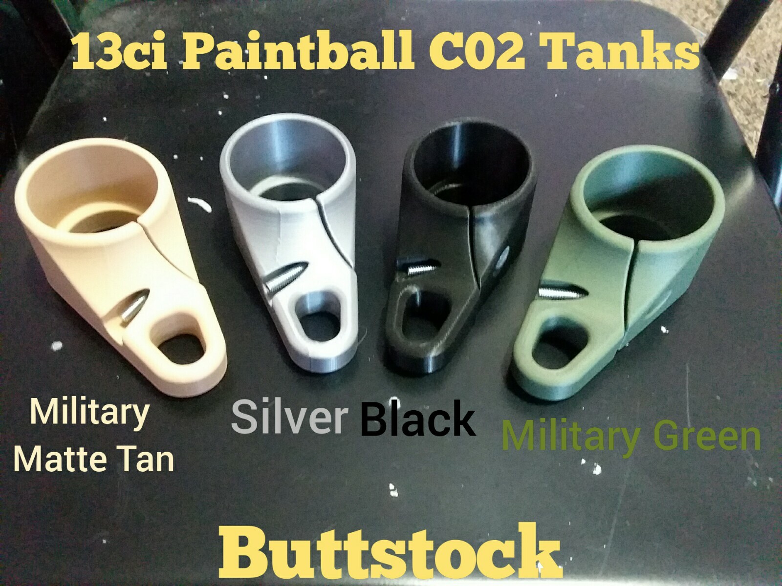 13ci Buttstock for paintball marker tank 13ci tanks pick your color