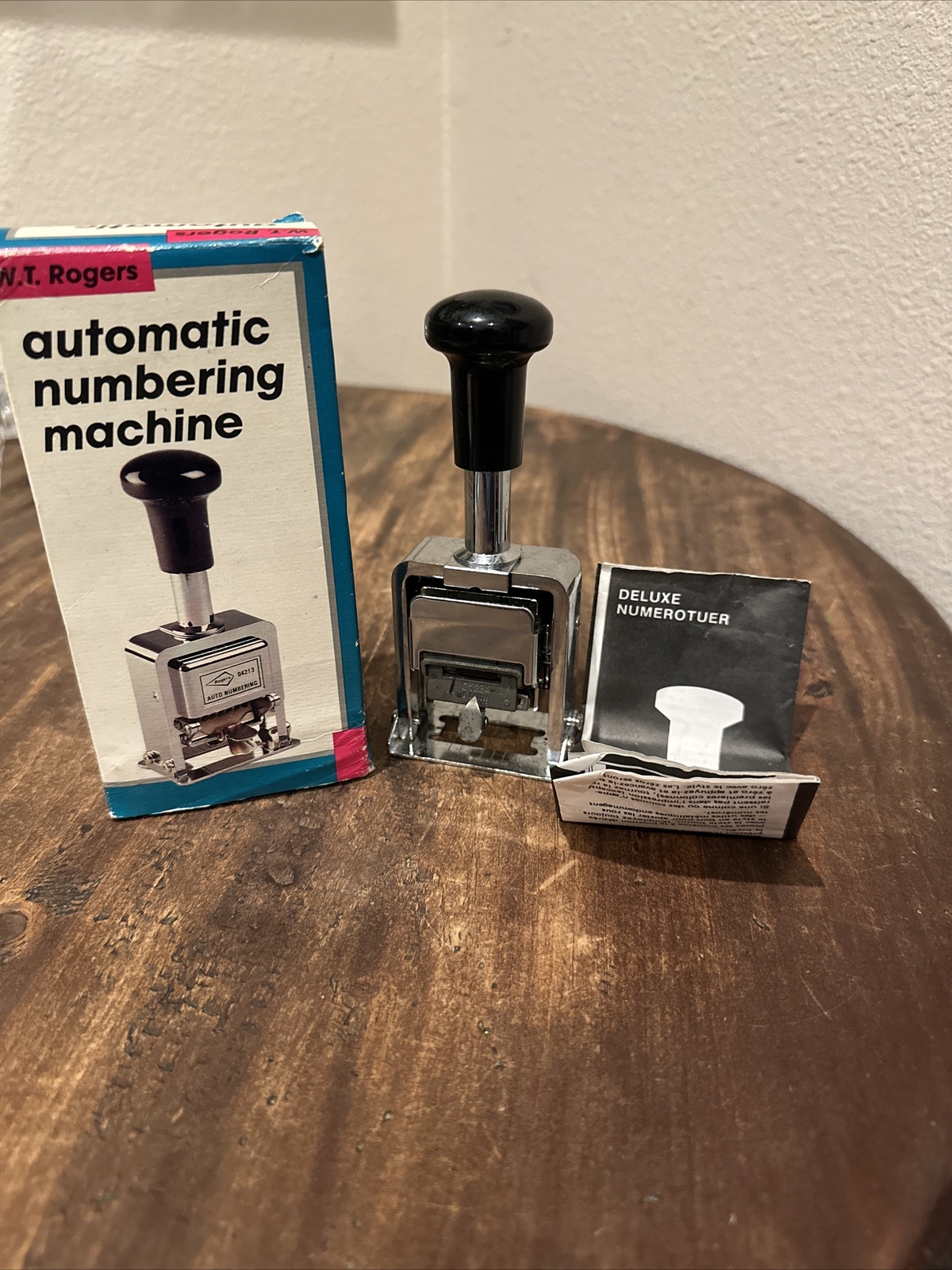 ROGERS AUTOMATIC NUMBERING MACHINE SELF INKING  With Directions
