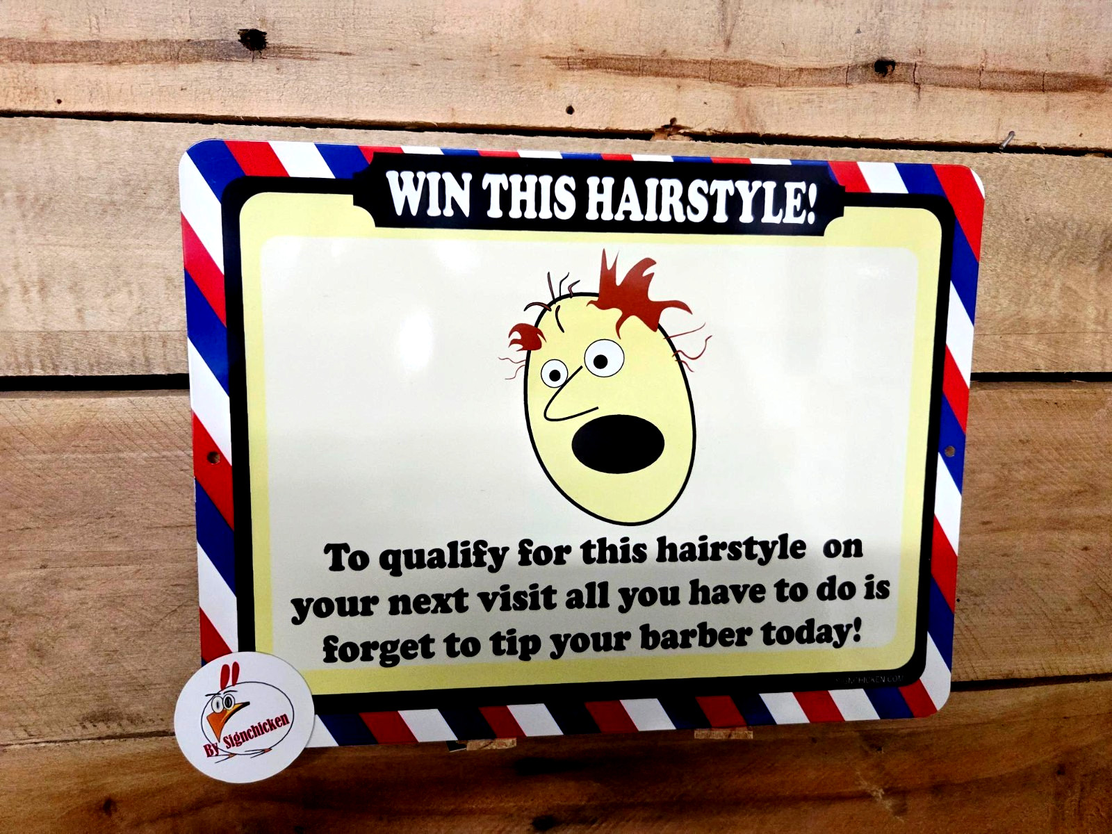 BARBER SHOP SIGN -WIN THIS HAIR -  BARBER SUPPLIES, BARBER CHAIR, SALON,SUPPLIES