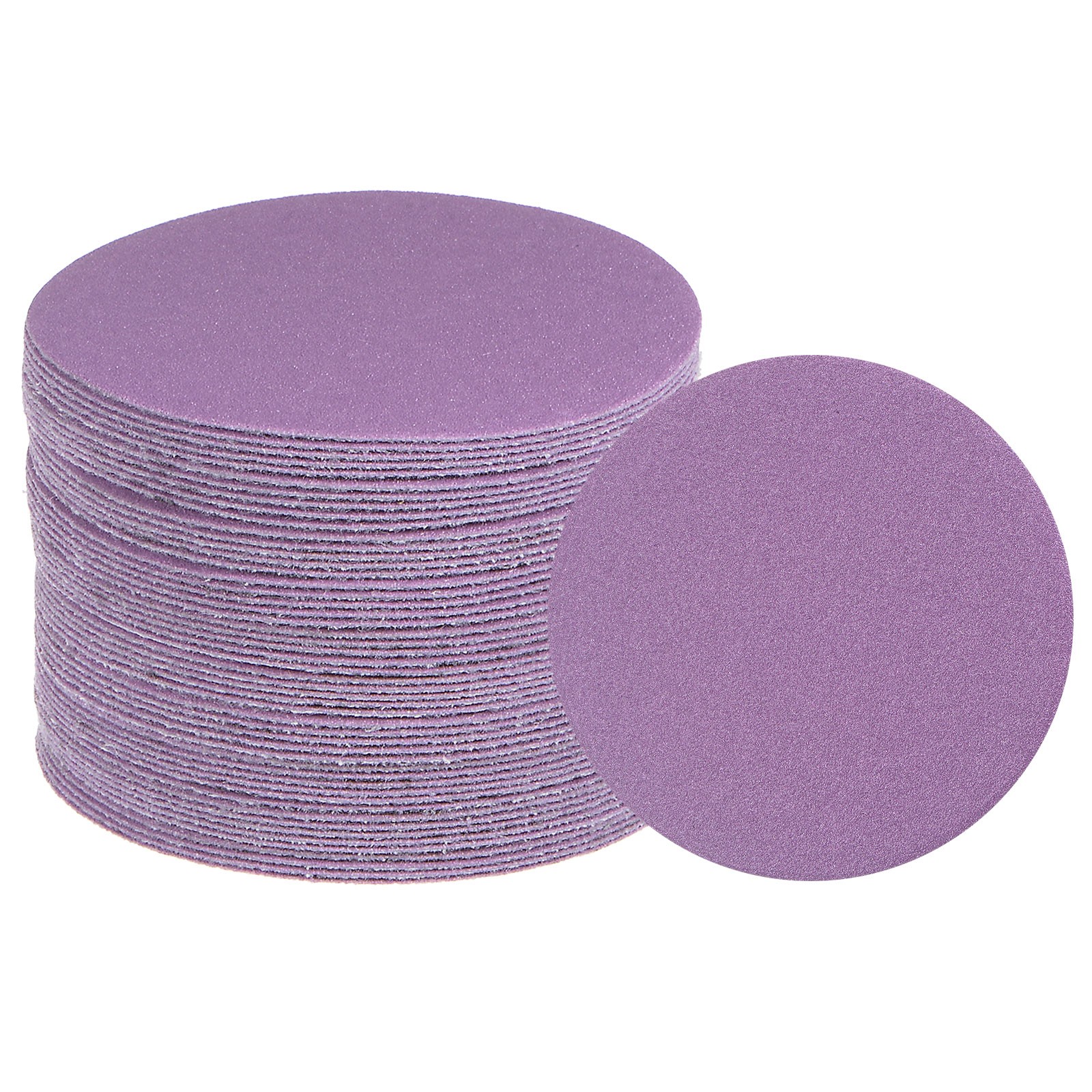 50pcs 240 Grit Purple Sanding Discs 3 Inch Hook and Loop Circular Sandpapers