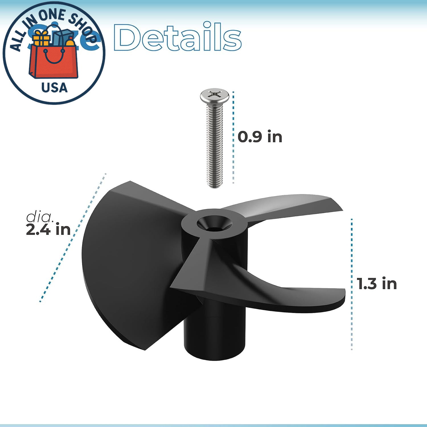 Impeller with Screw for Dolphin Pool Cleaners, Replacement Part