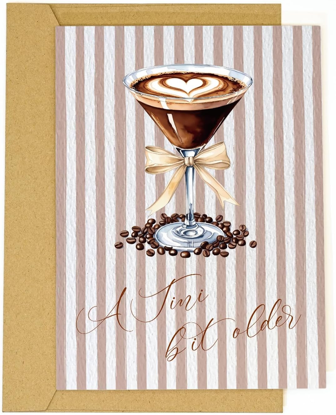 Espresso Martini Birthday Card-Funny Coffee & Cocktail Greeting Card for Women B