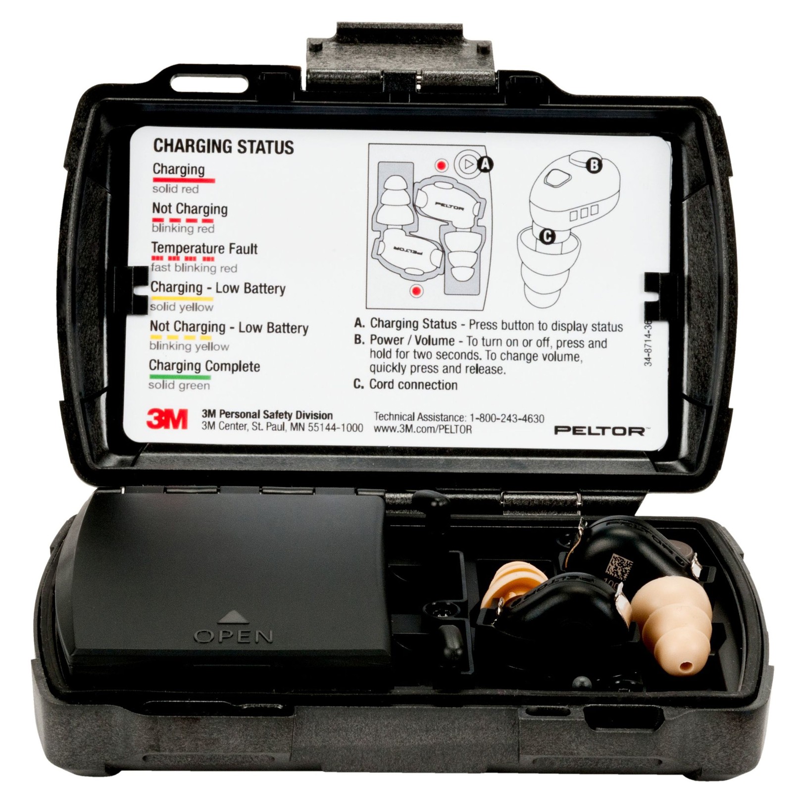 Peltor Tactical Earplug Replacement Case, 100/CS TEP-100C