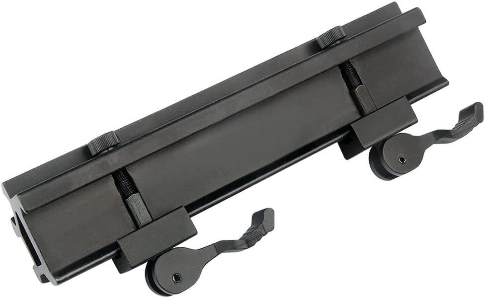 Dual 90 and 45 degree Riser Scope Mount Base QD for 20mm Picatinny Rails