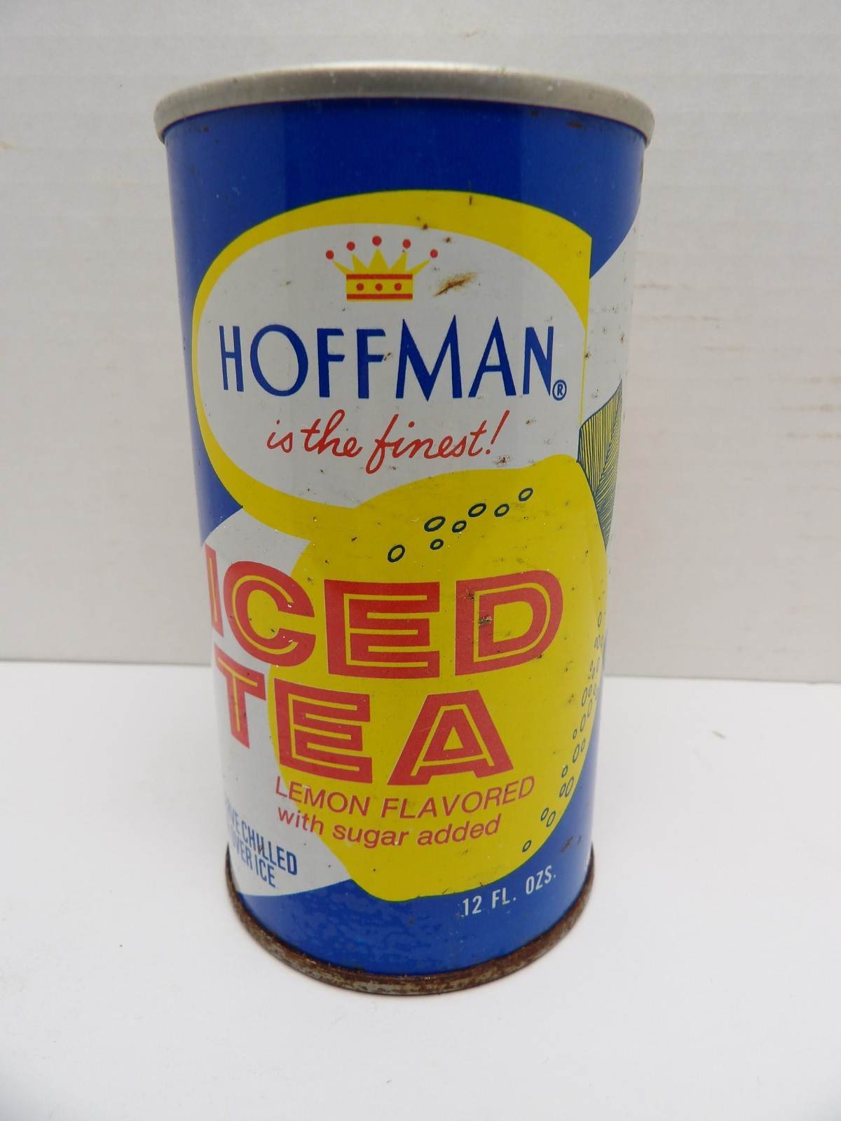 HOFFMAN ICED TEA STRAIGHT STEEL PULL TAB SODA POP CAN NEW YORK 11356