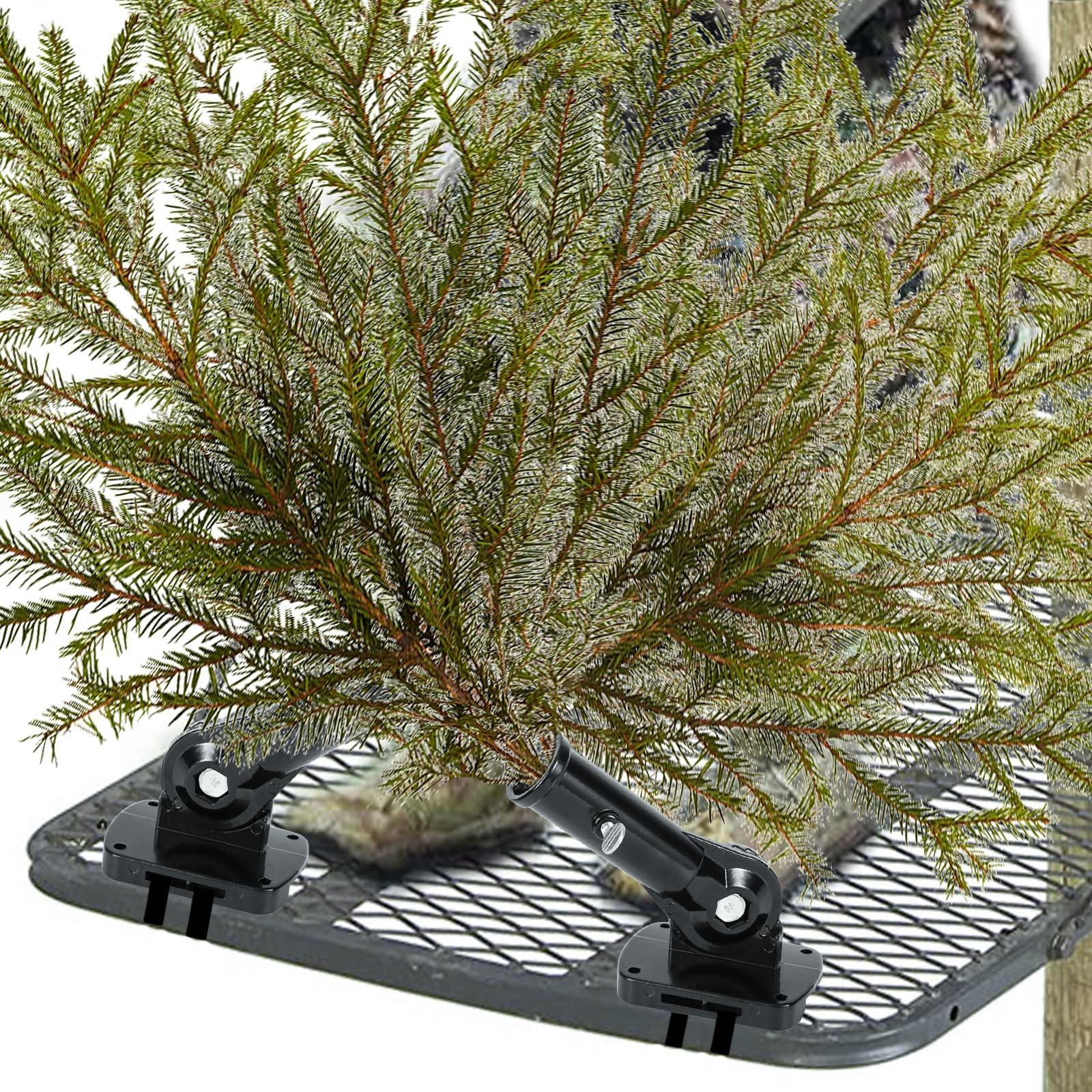 2 Pack Metal Hunting Tree Stand Branch Holders, Adjustable Branch Brackets Deer