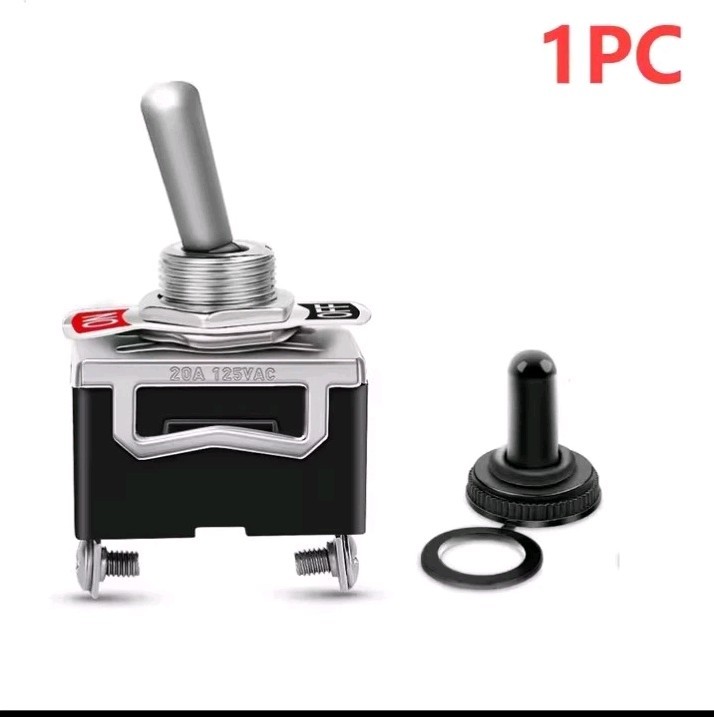 12 VOLT Heavy Duty ON/OFF - SPST Toggle Switch  + Waterproof Cover