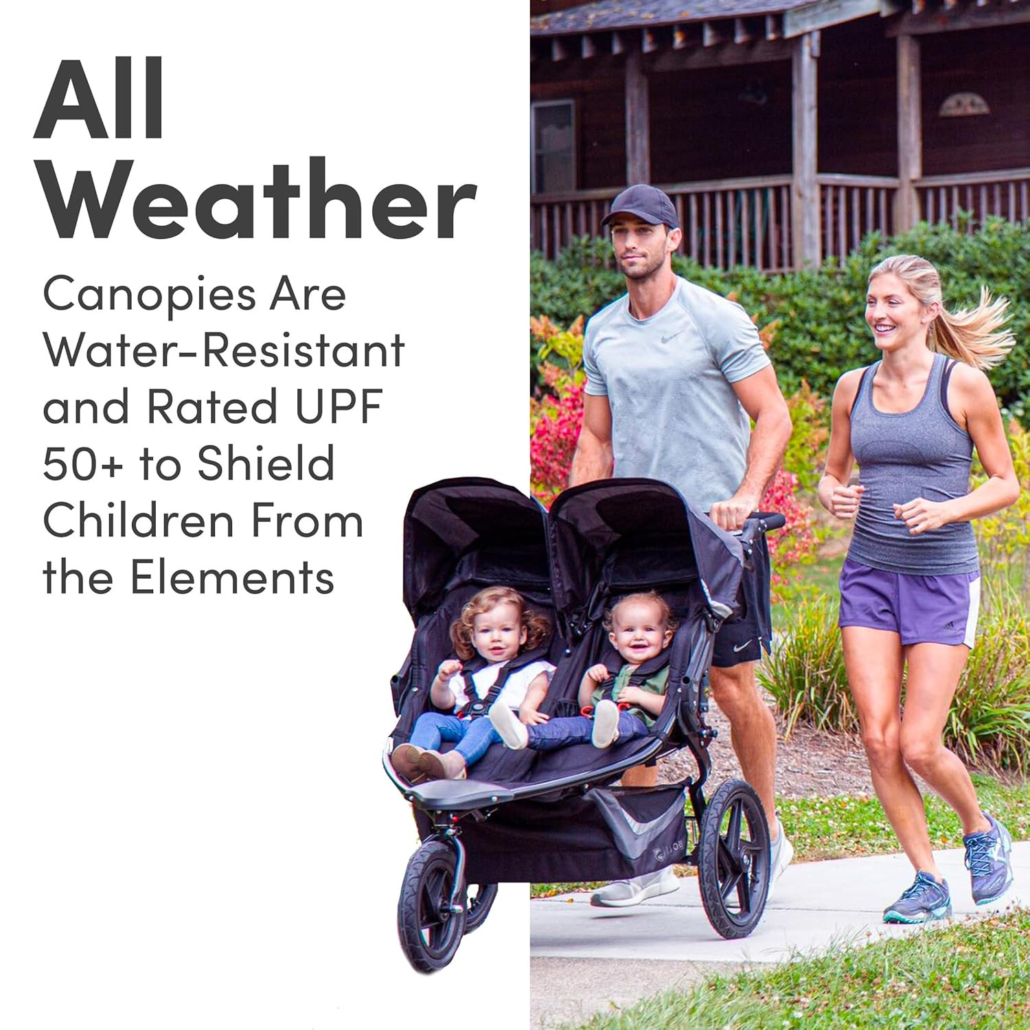 Revolution Flex 3.0 Duallie Jogging Stroller — Graphite Black | Versatile Double