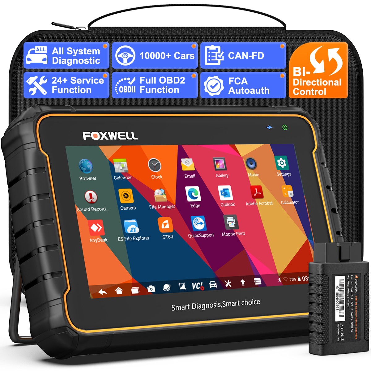 FOXWELL GT60BT Automotive Bidirectional All System OBD2 Scanner Diagnostic Tool