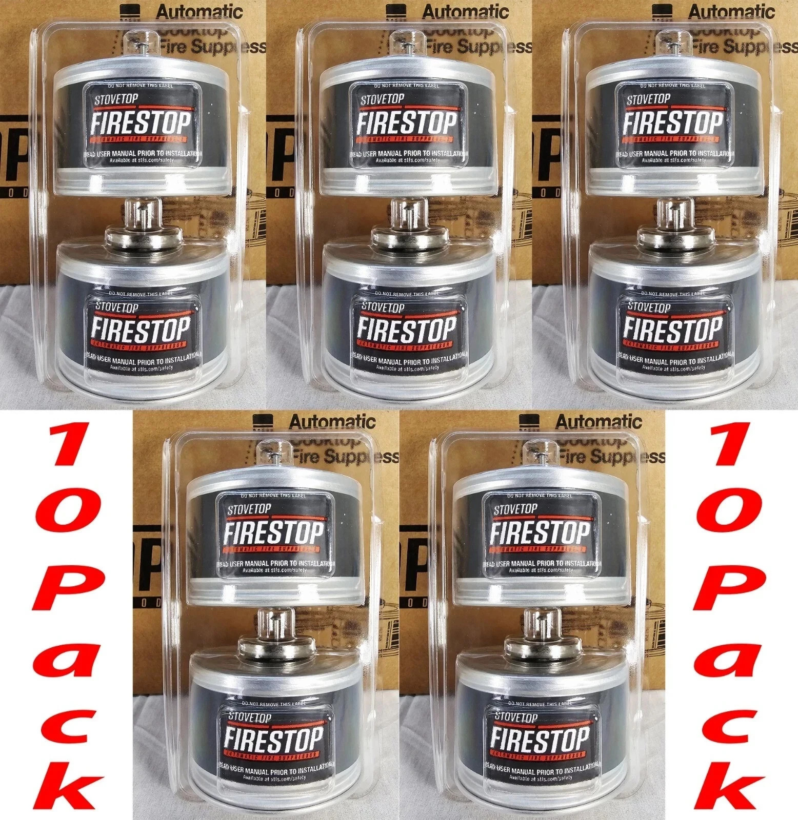 (10 Pack) - StoveTop FireStop 675-3 RangeHood Fire Suppressor - DEC 2030